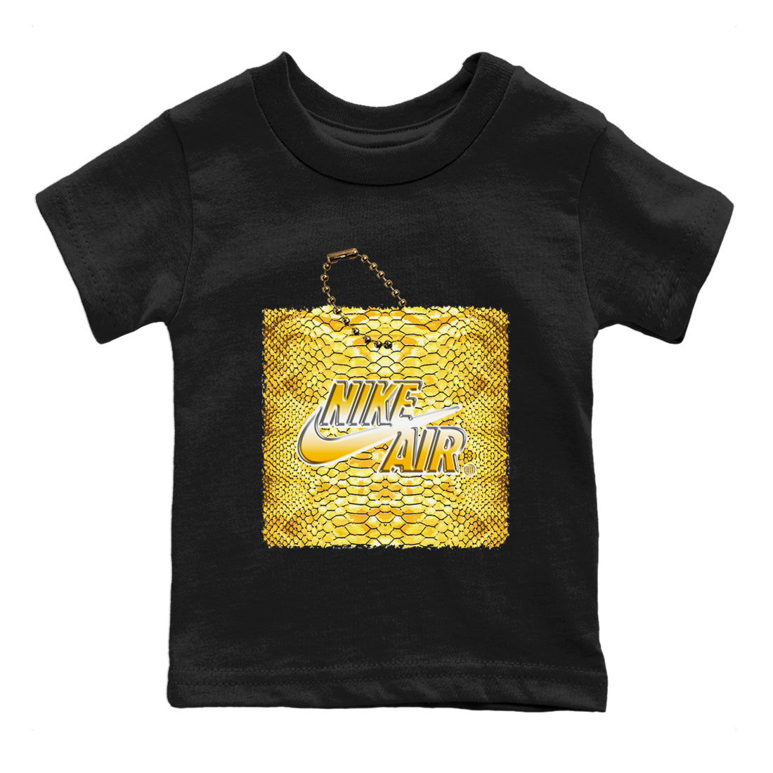 Jordan 11 Yellow Python Sneaker Matching T-Shirt Hang Tag Sneaker Tees Jordan 11 Yellow Python Sneaker Release Tees Kids Shirts