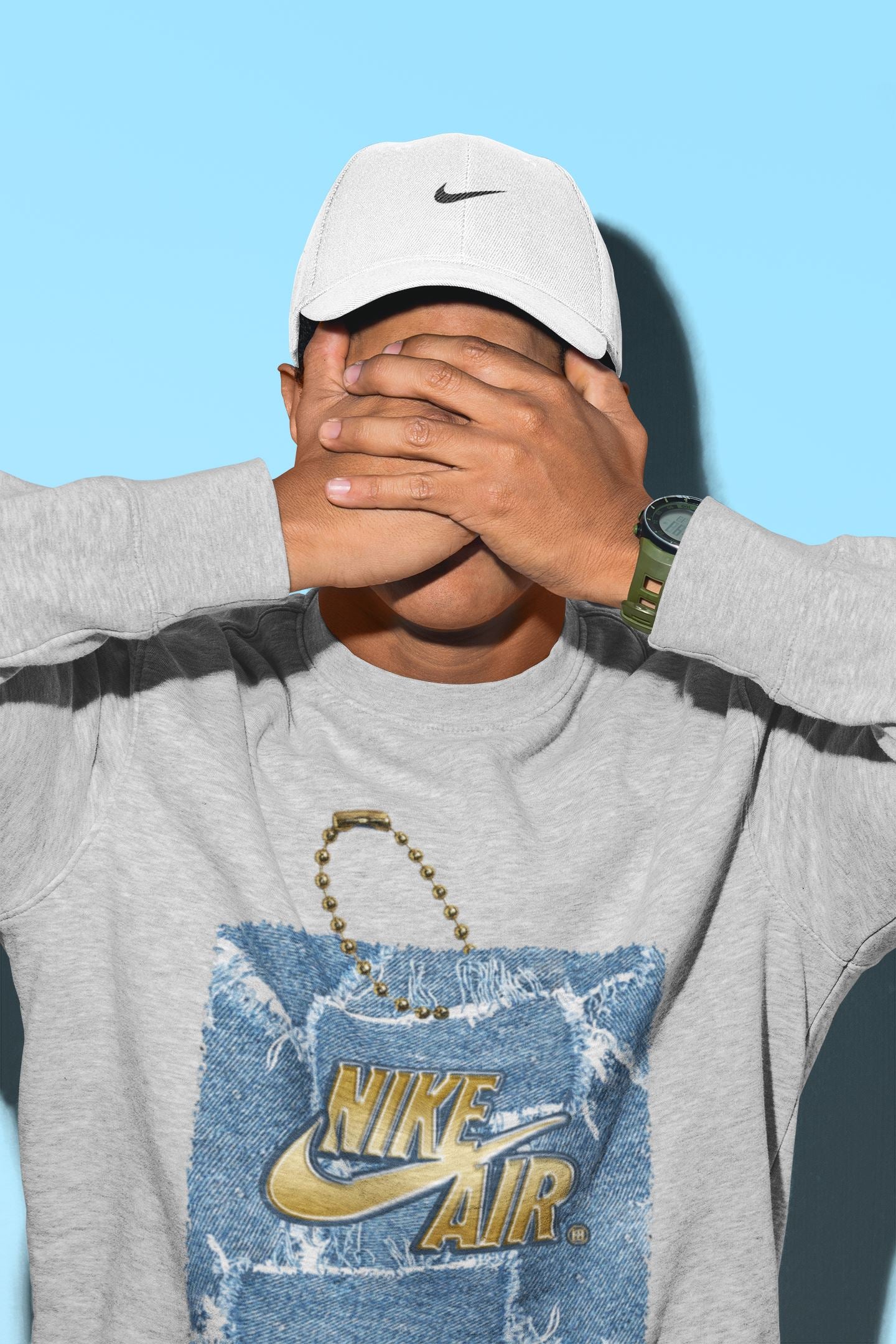 Jordan 1 Denim Sneaker Matching T-Shirt Hang Tag Sneaker Tees Jordan 1 Denim Sneaker Release Tees Crew Neck Tees