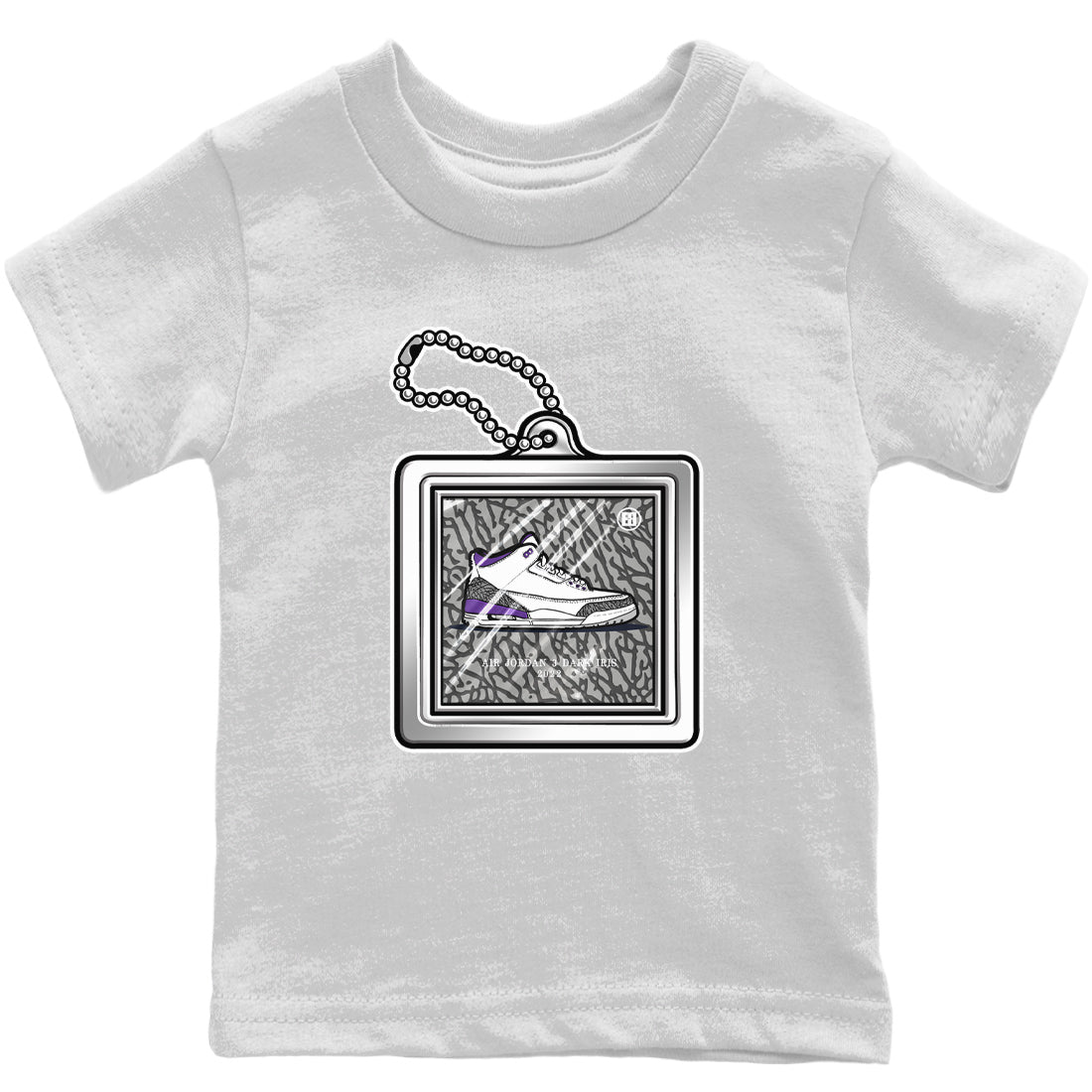 Jordan 3 Dark Iris Sneaker Matching T-Shirt Hang Tag Sneaker Tees Jordan 3 Dark Iris Sneaker Release Tees Kids Shirts