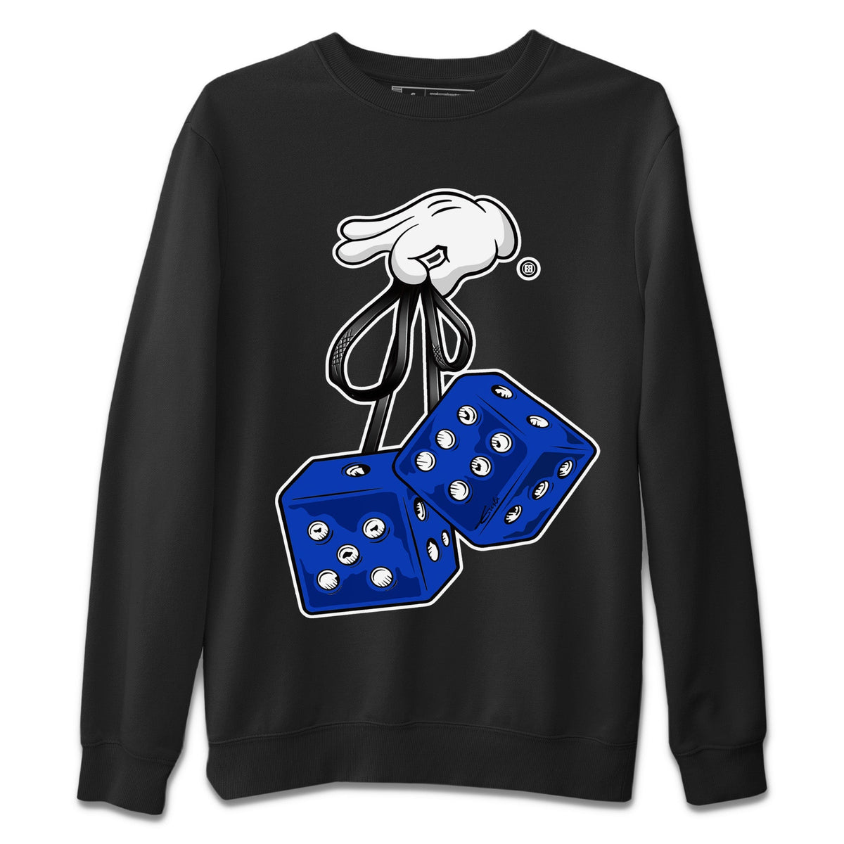 Jordan 12 Hyper Royal Sneaker Matching T-Shirt Hanging Dice Sneaker Tees Jordan 12 Hyper Royal Sneaker Release Tees Crew Neck Tees