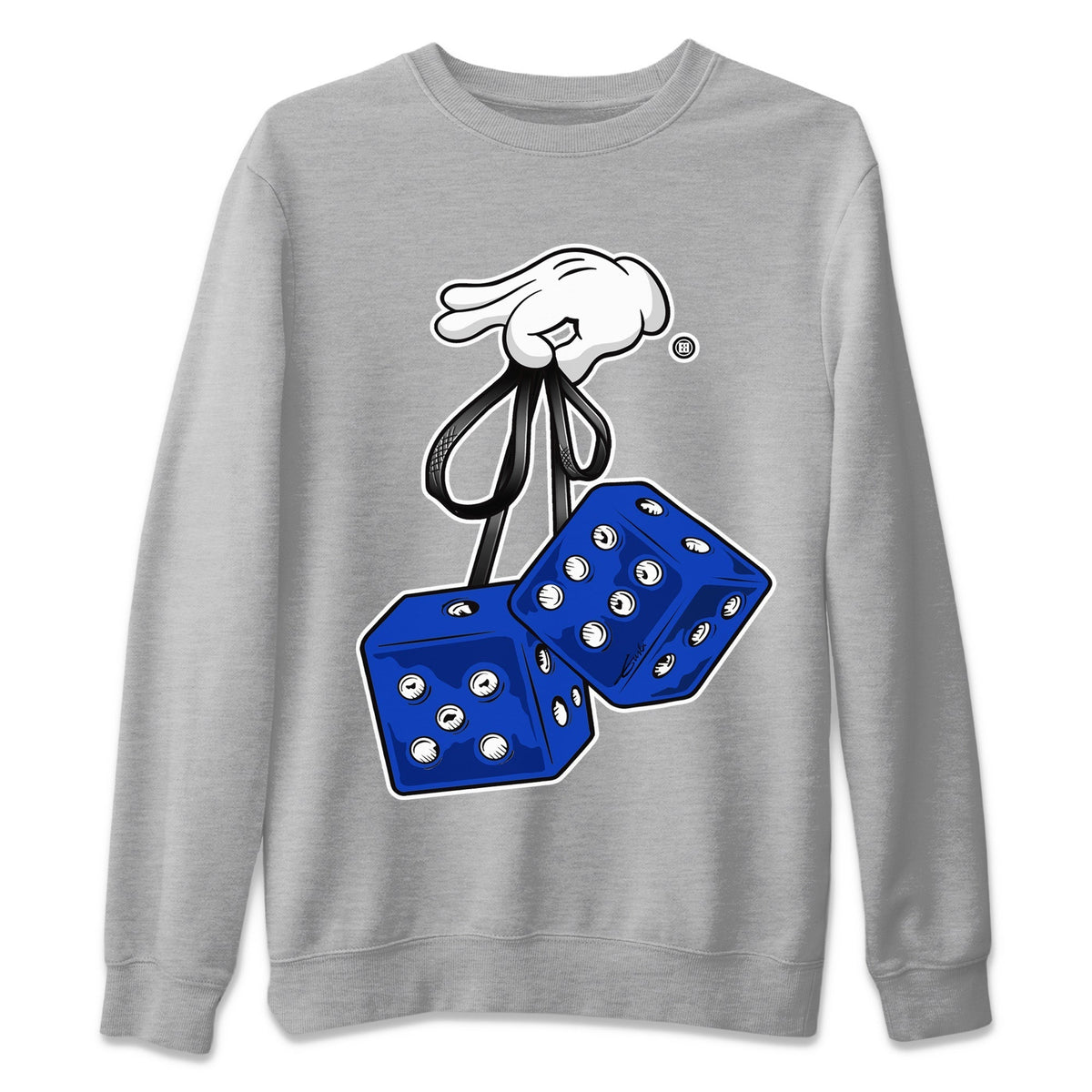 Jordan 12 Hyper Royal Sneaker Matching T-Shirt Hanging Dice Sneaker Tees Jordan 12 Hyper Royal Sneaker Release Tees Crew Neck Tees