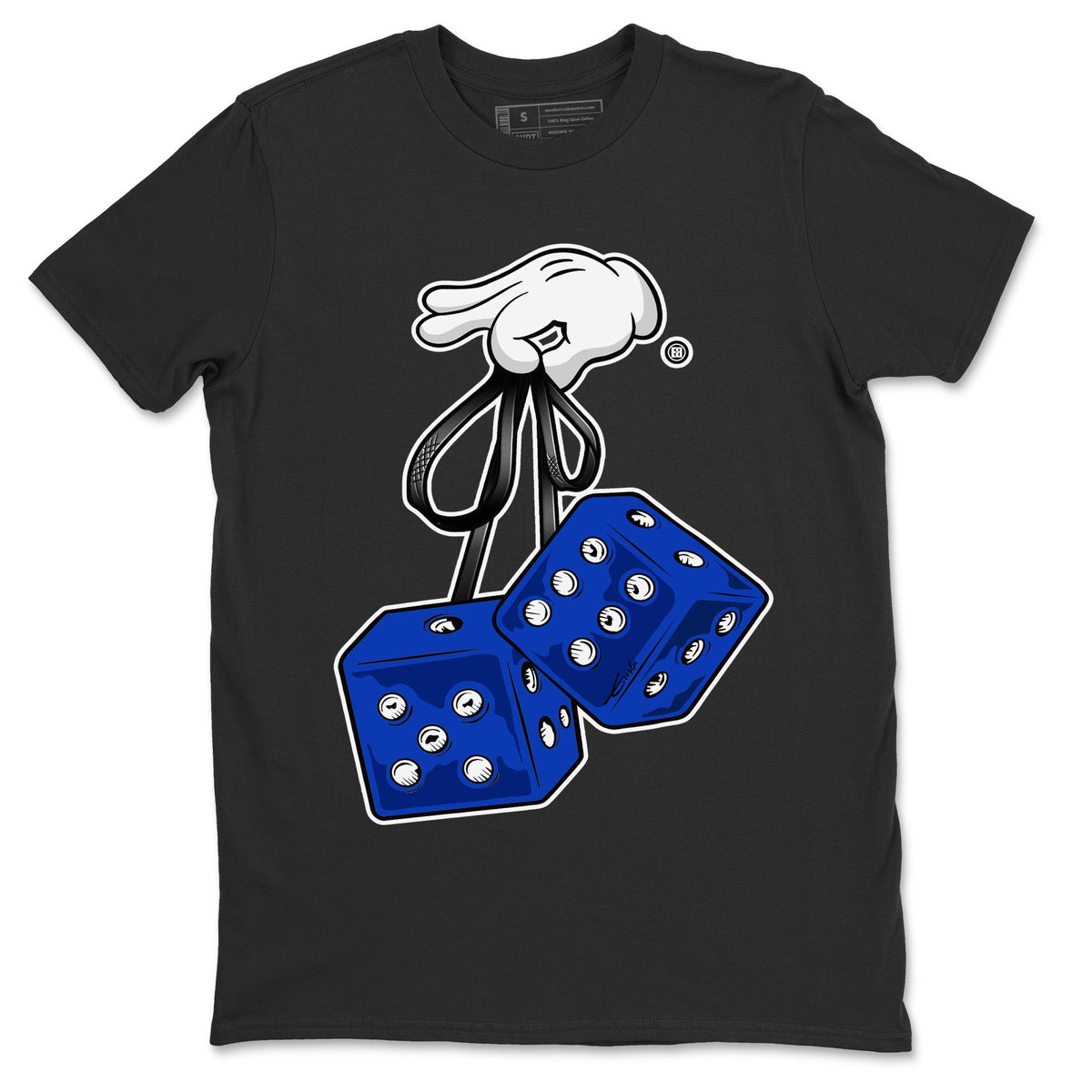 Jordan 12 Hyper Royal Sneaker Matching T-Shirt Hanging Dice Sneaker Tees Jordan 12 Hyper Royal Sneaker Release Tees Crew Neck Tees