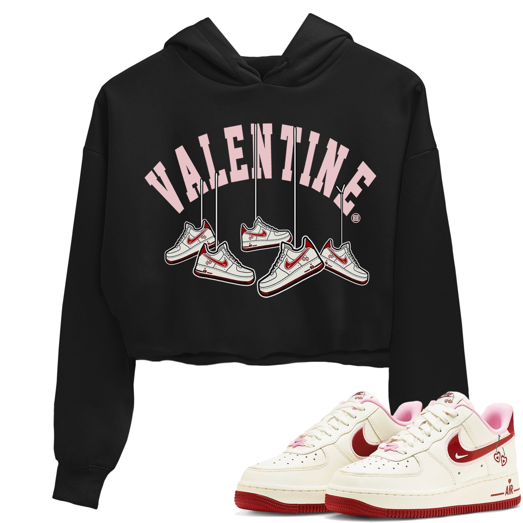 Air Force 1 Valentines Day Sneaker Match Tees Hanging Sneakers Sneaker Tees Air Force 1 Valentines Day Jordan to match sneaker T-Shirt Women's Shirts
