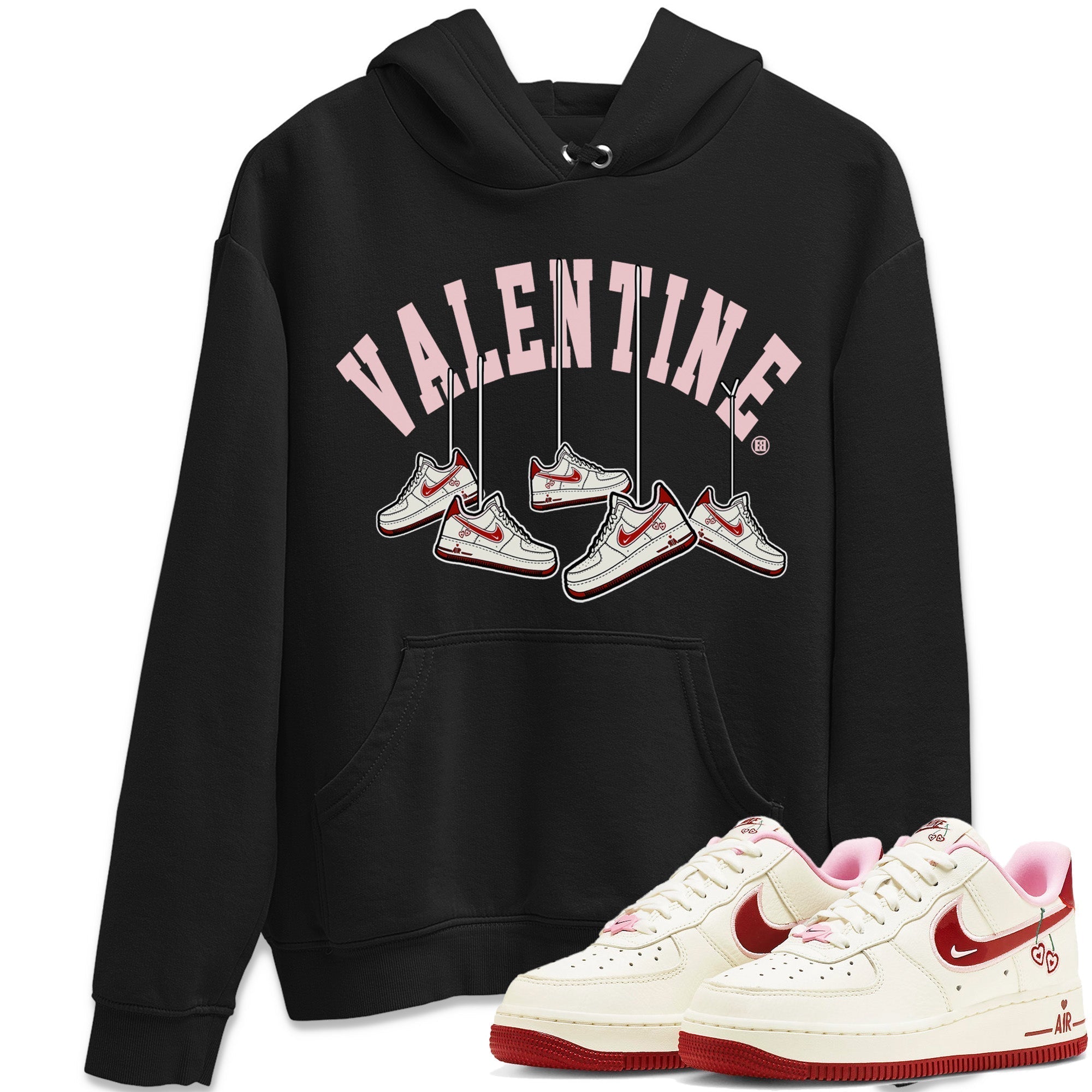 Air Force 1 Valentines Day Sneaker Match Tees Hanging Sneakers Sneaker Tees Air Force 1 Valentines Day Jordan to match sneaker T-Shirt Crew Neck Shirts
