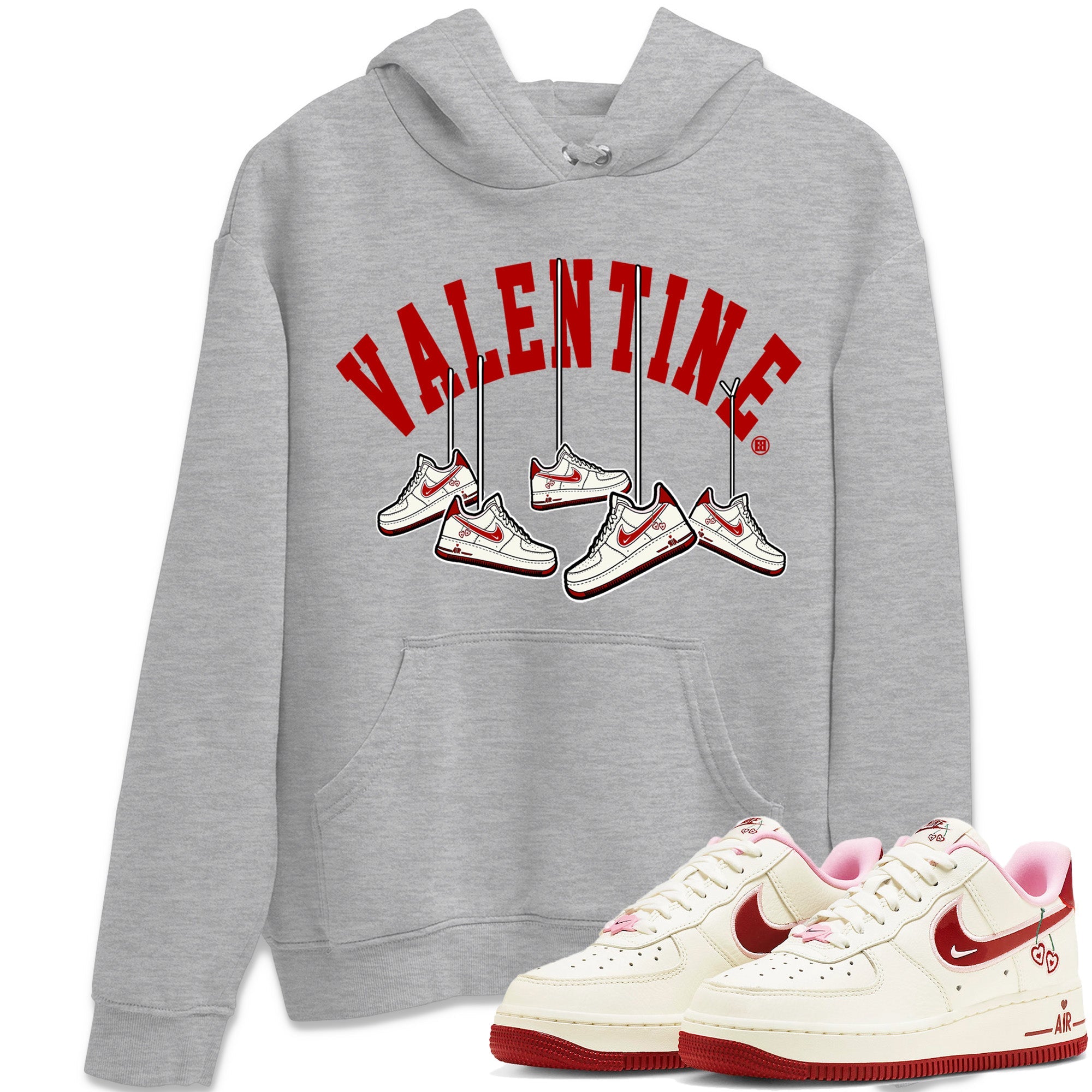 Air Force 1 Valentines Day Sneaker Match Tees Hanging Sneakers Sneaker Tees Air Force 1 Valentines Day Jordan to match sneaker T-Shirt Crew Neck Shirts