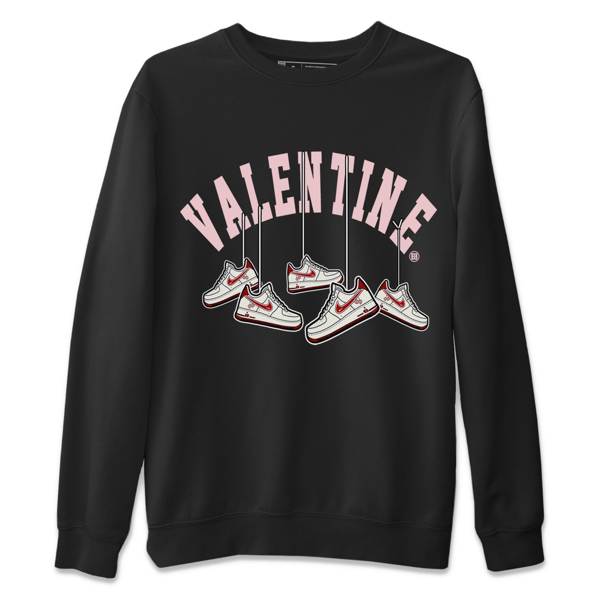 Air Force 1 Valentines Day Sneaker Match Tees Hanging Sneakers Sneaker Tees Air Force 1 Valentines Day Jordan to match sneaker T-Shirt Crew Neck Shirts