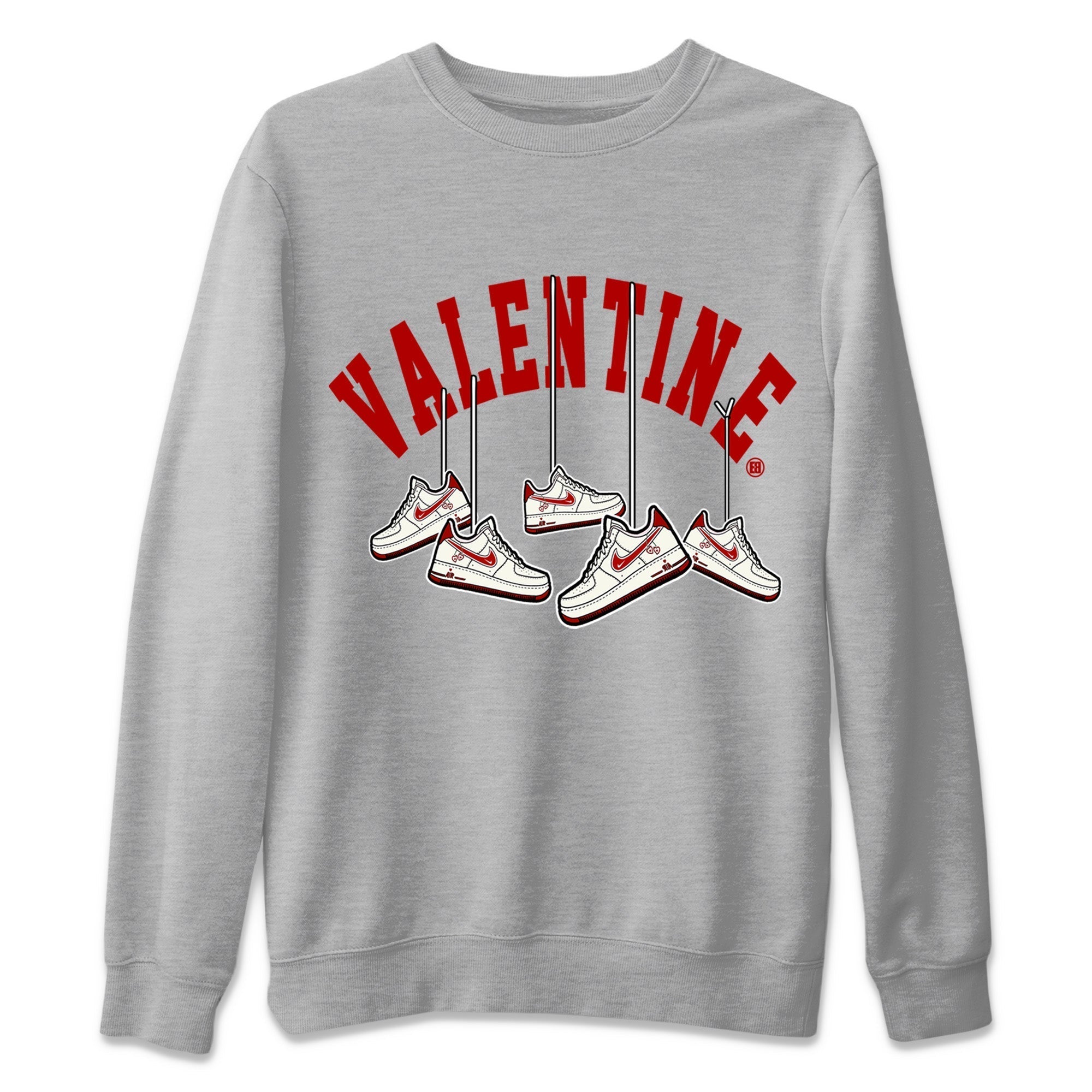 Air Force 1 Valentines Day Sneaker Match Tees Hanging Sneakers Sneaker Tees Air Force 1 Valentines Day Jordan to match sneaker T-Shirt Crew Neck Shirts
