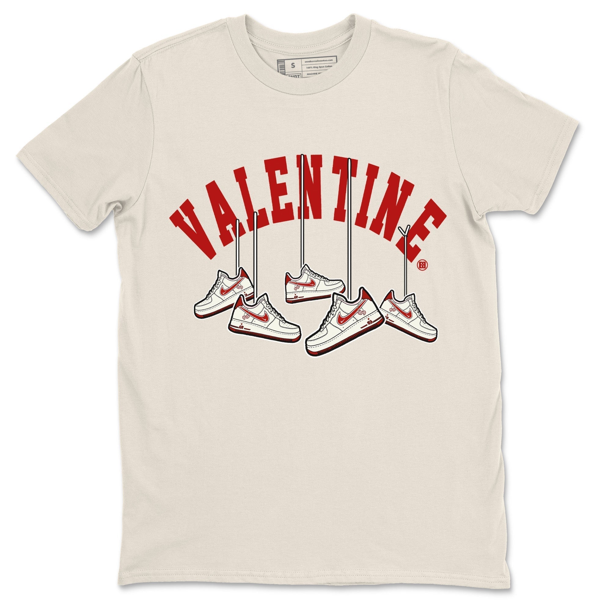 Air Force 1 Valentines Day Sneaker Match Tees Hanging Sneakers Sneaker Tees Air Force 1 Valentines Day Jordan to match sneaker T-Shirt Crew Neck Shirts