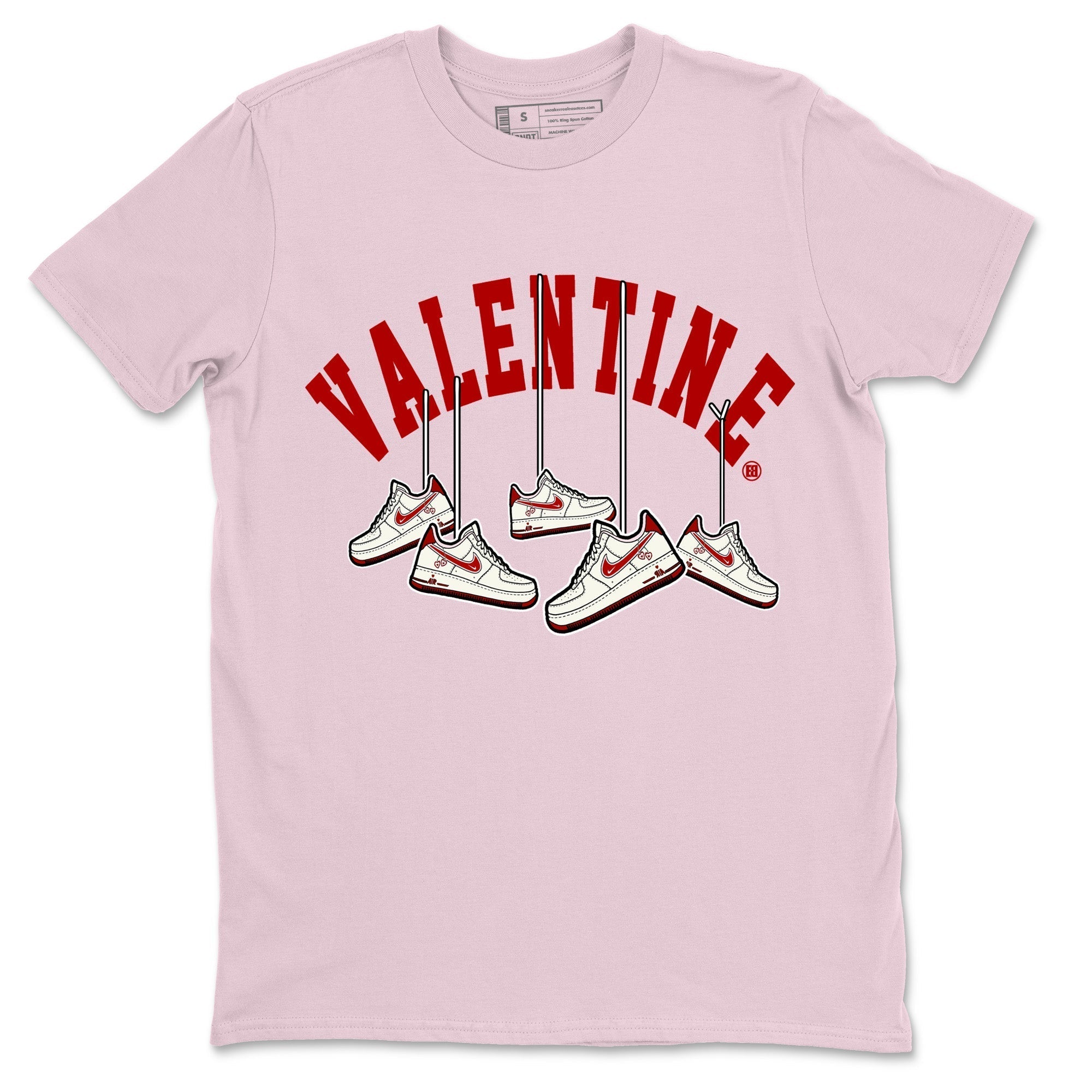 Air Force 1 Valentines Day Sneaker Match Tees Hanging Sneakers Sneaker Tees Air Force 1 Valentines Day Jordan to match sneaker T-Shirt Crew Neck Shirts