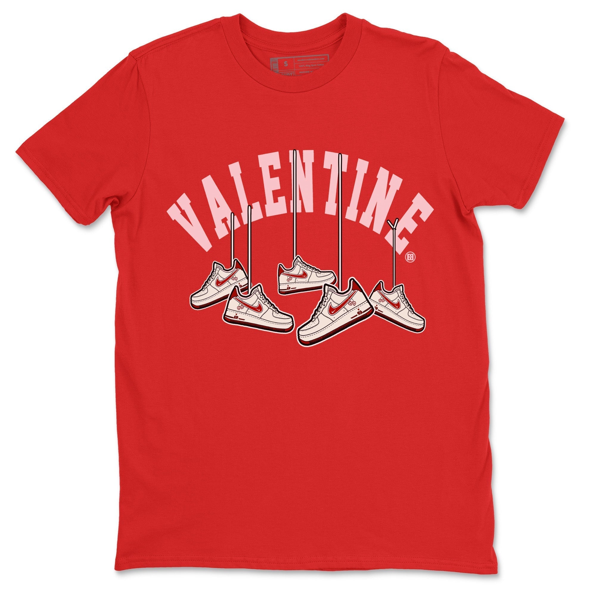 Air Force 1 Valentines Day Sneaker Match Tees Hanging Sneakers Sneaker Tees Air Force 1 Valentines Day Jordan to match sneaker T-Shirt Crew Neck Shirts
