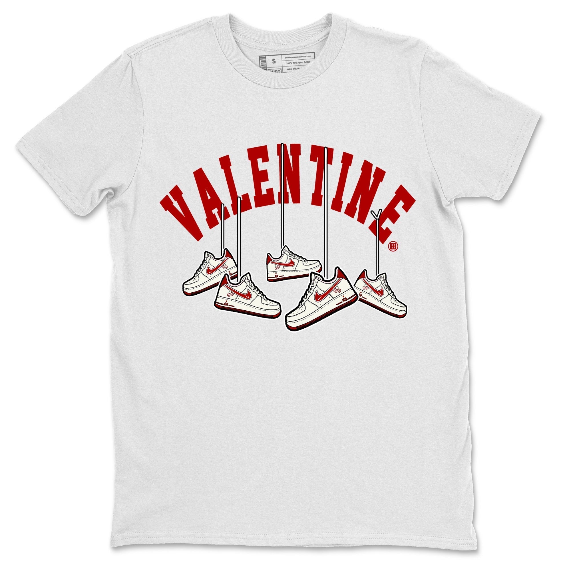 Air Force 1 Valentines Day Sneaker Match Tees Hanging Sneakers Sneaker Tees Air Force 1 Valentines Day Jordan to match sneaker T-Shirt Crew Neck Shirts