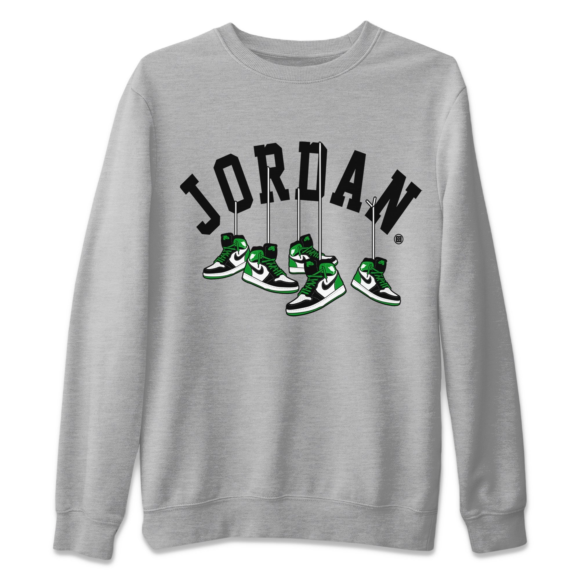 Air Jordan 1 Celtics Shirt To Match Jordans Hanging Sneakers Sneaker Tees Air Jordan 1 Retro Celtics Drip Gear Zone Sneaker Matching Clothing Unisex Shirts Heather Grey 2