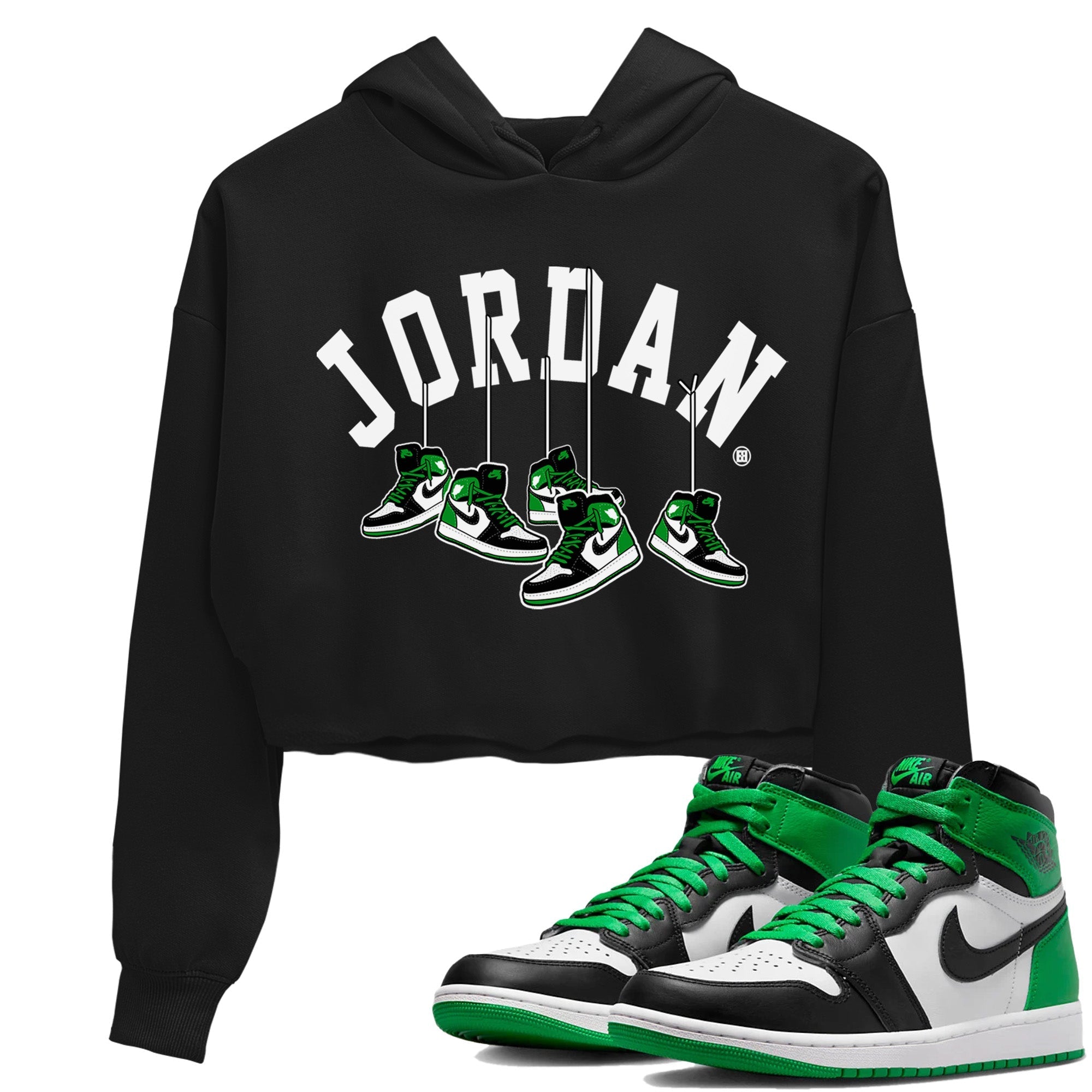 Air Jordan 1 Celtics Shirt To Match Jordans Hanging Sneakers Sneaker Tees Air Jordan 1 Retro Celtics Drip Gear Zone Sneaker Matching Clothing Women's Shirts Black 1