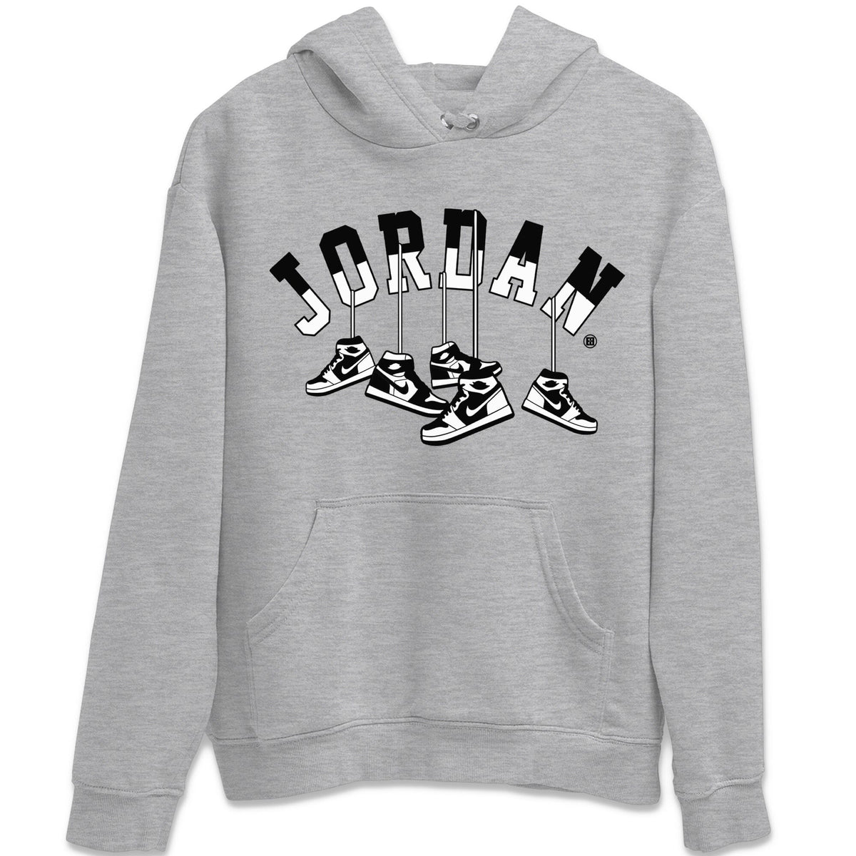 Jordan 1 Homage Sneaker Matching T-Shirt Hanging Sneakers Sneaker Tees Jordan 1 Homage Sneaker Release Tees Crew Neck Tees