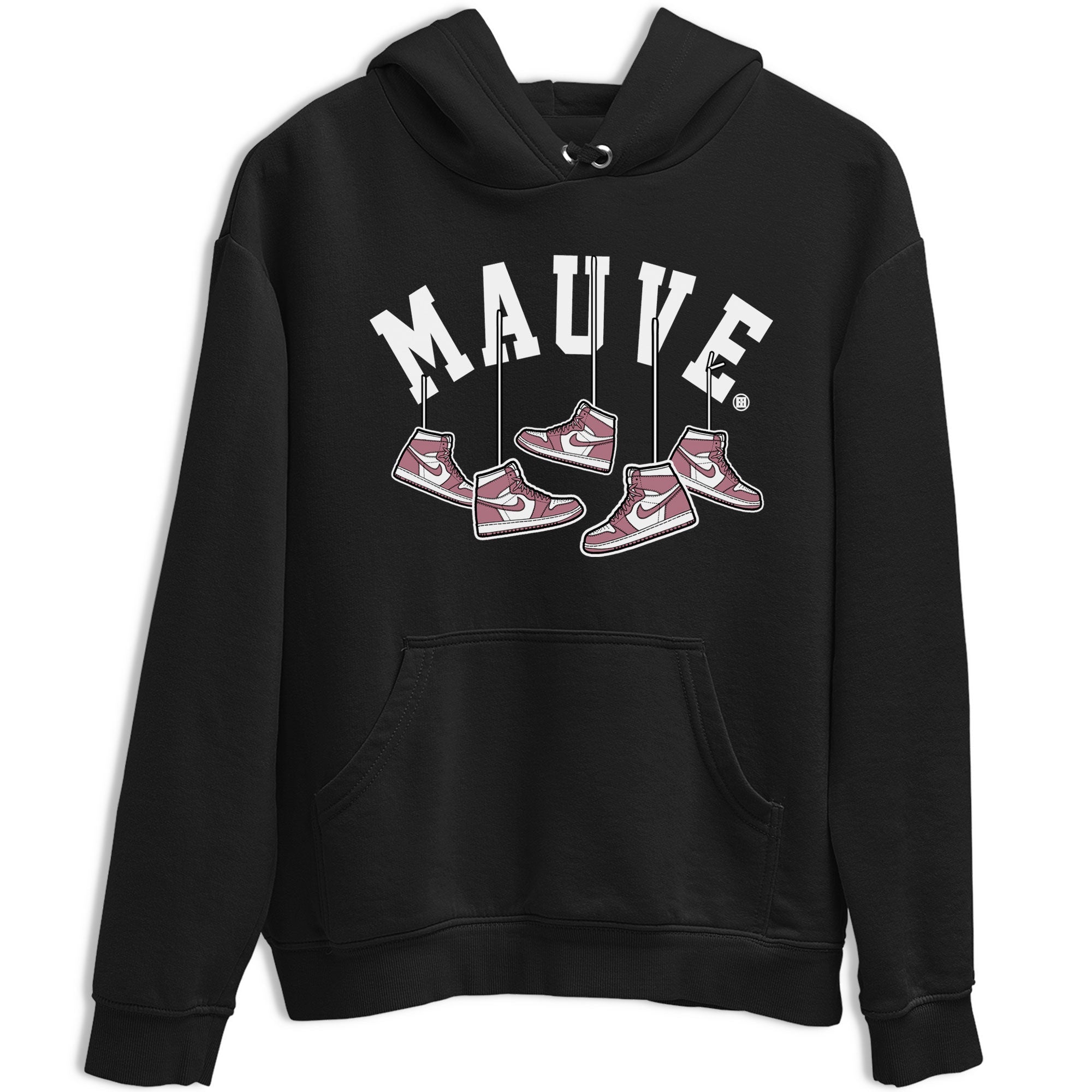 Air Jordan 1 Mauve shirt to match jordans Hanging Sneakers sneaker matching Sneaker Matching Tee Jordan 1 High OG Mauve Drip Gear Zone Unisex Black 2 Sneaker Matching Tee
