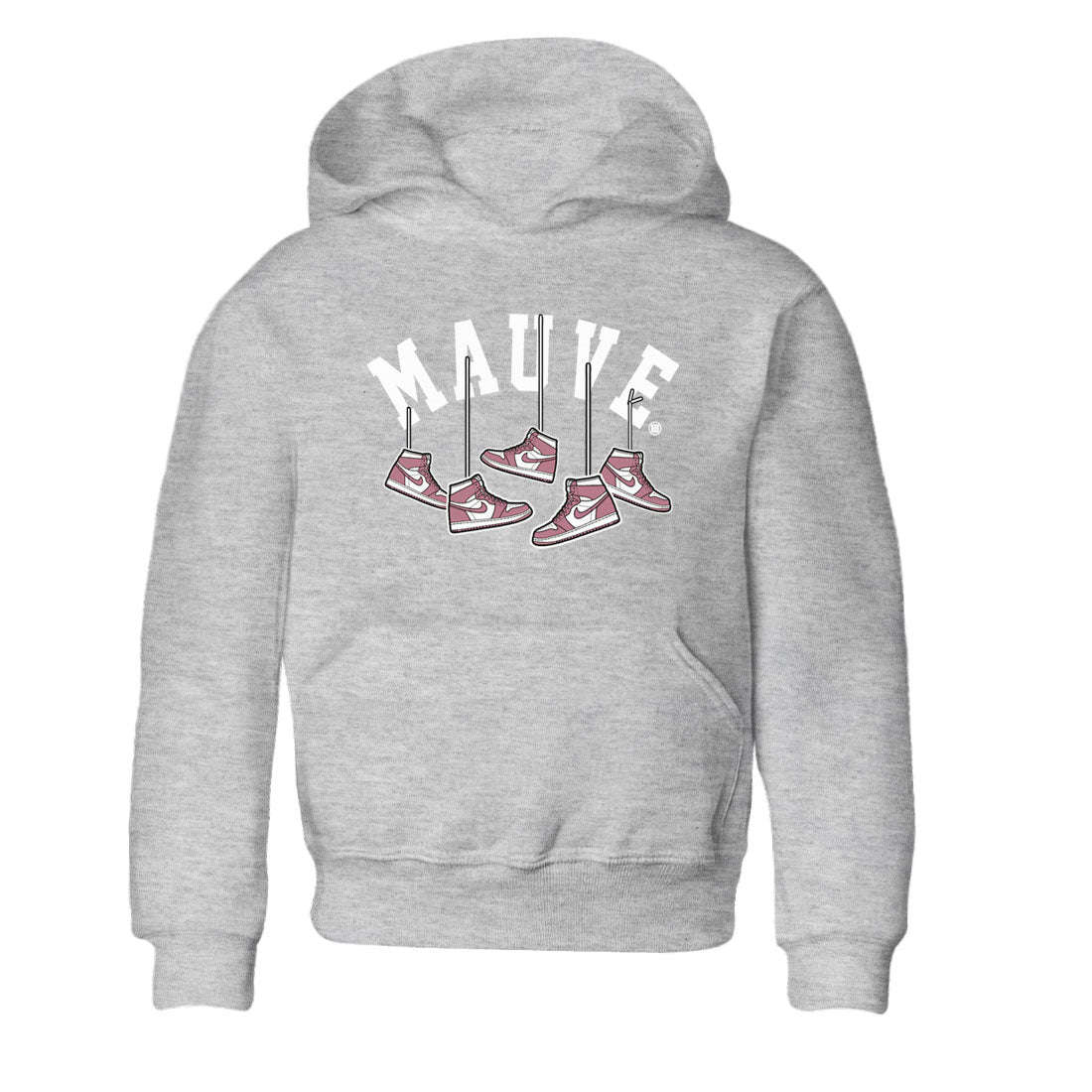 Air Jordan 1 Mauve shirt to match jordans Hanging Sneakers sneaker matching Sneaker Matching Tee Jordan 1 High OG Mauve Drip Gear Zone Baby Toddler Heather Grey 2 Sneaker Matching Tee