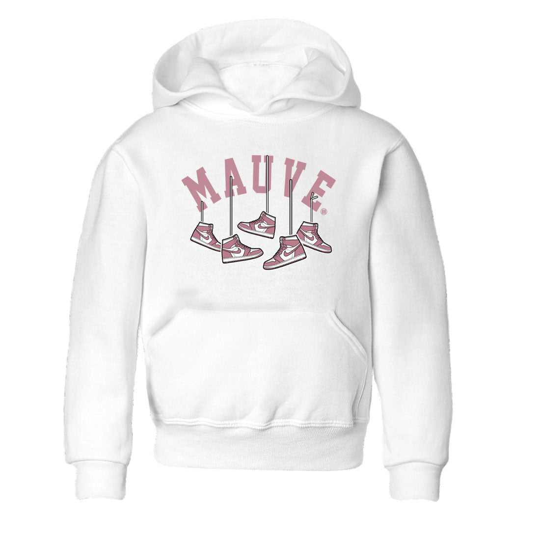 Air Jordan 1 Mauve shirt to match jordans Hanging Sneakers sneaker matching Sneaker Matching Tee Jordan 1 High OG Mauve Drip Gear Zone Baby Toddler White 2 Sneaker Matching Tee