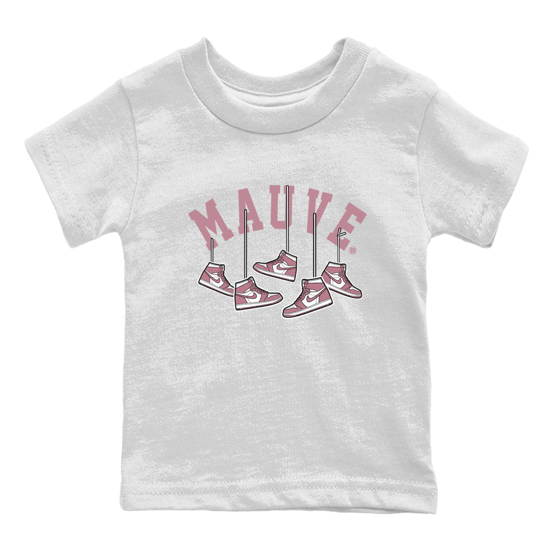 Air Jordan 1 Mauve shirt to match jordans Hanging Sneakers sneaker matching Sneaker Matching Tee Jordan 1 High OG Mauve Drip Gear Zone Baby Toddler White 2 Sneaker Matching Tee