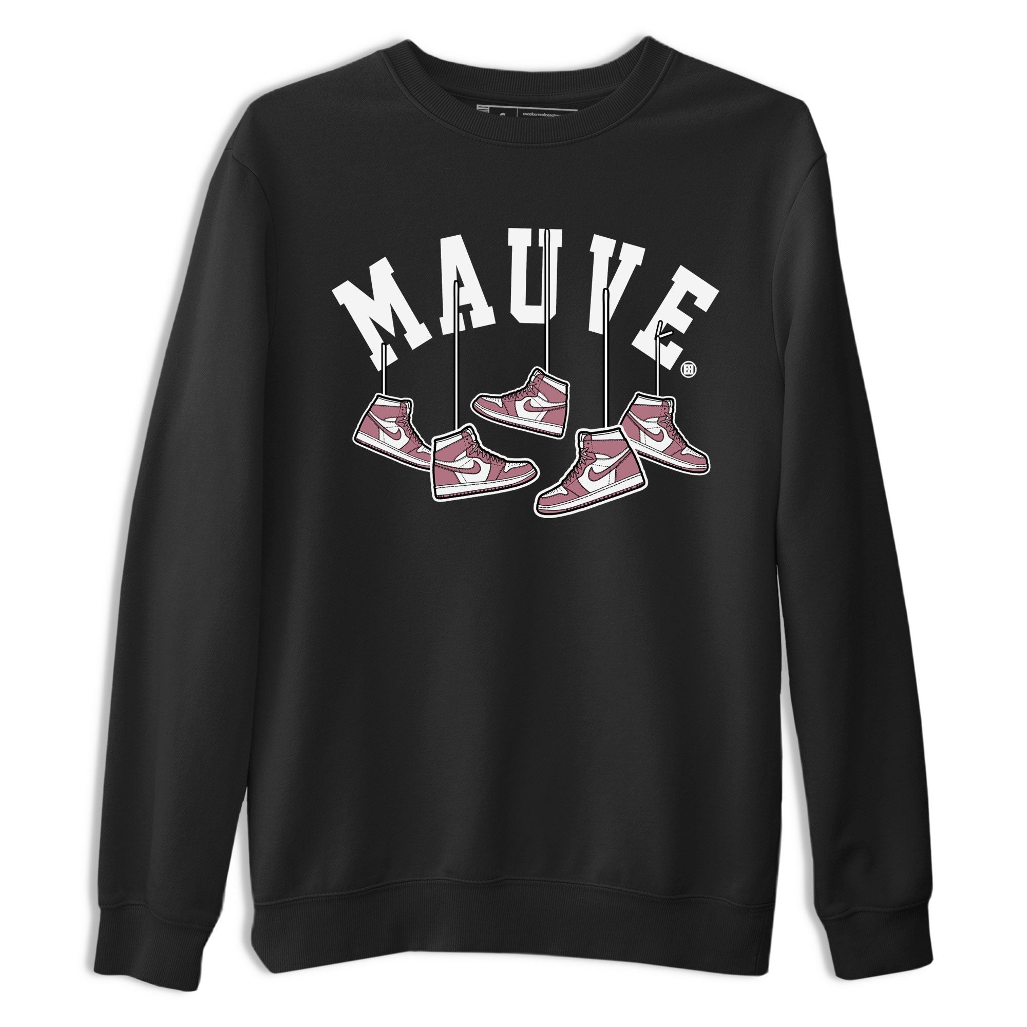 Air Jordan 1 Mauve shirt to match jordans Hanging Sneakers sneaker matching Sneaker Matching Tee Jordan 1 High OG Mauve Drip Gear Zone Unisex Black 2 Sneaker Matching Tee