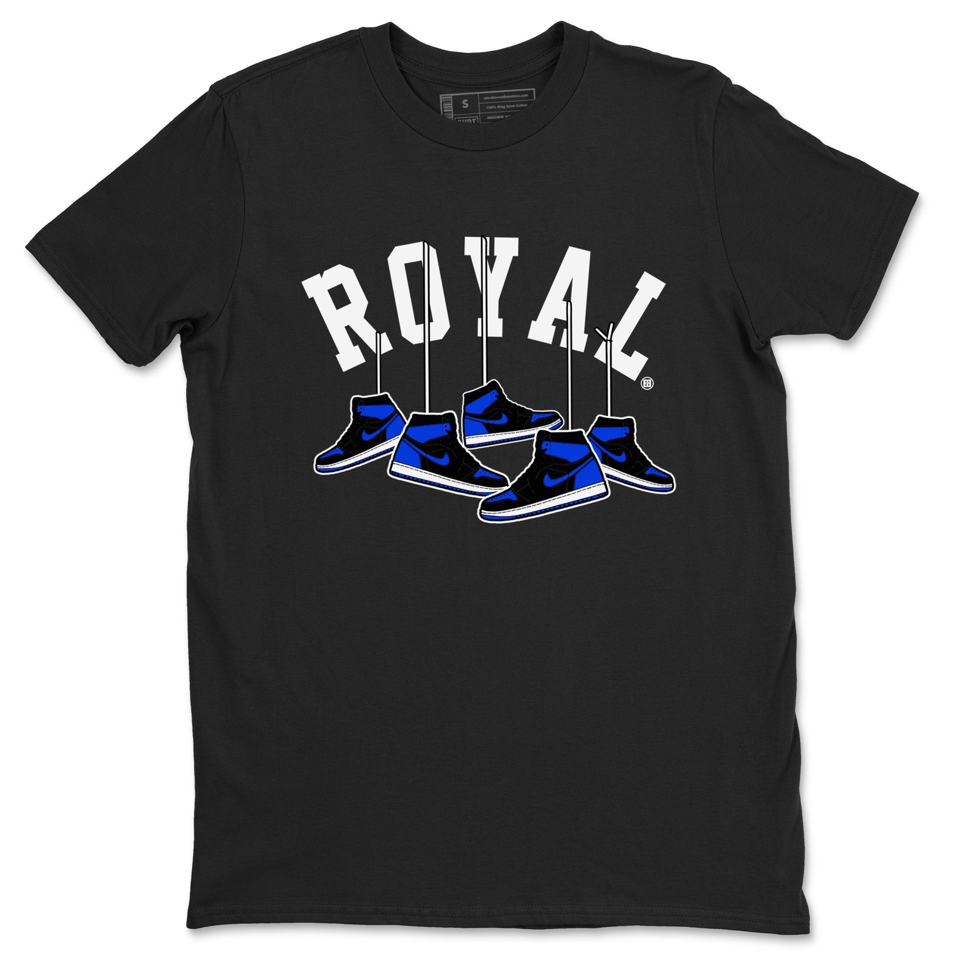 Air Jordan 1 Royal Reimagined shirt to match jordans Hanging Sneakers sneaker tees Air Jordan 1 High OG Royal Reimagined Drip Gear Zone Unisex Sneaker Tees and Sneaker Match T-Shirt Black 2 T-Shirt