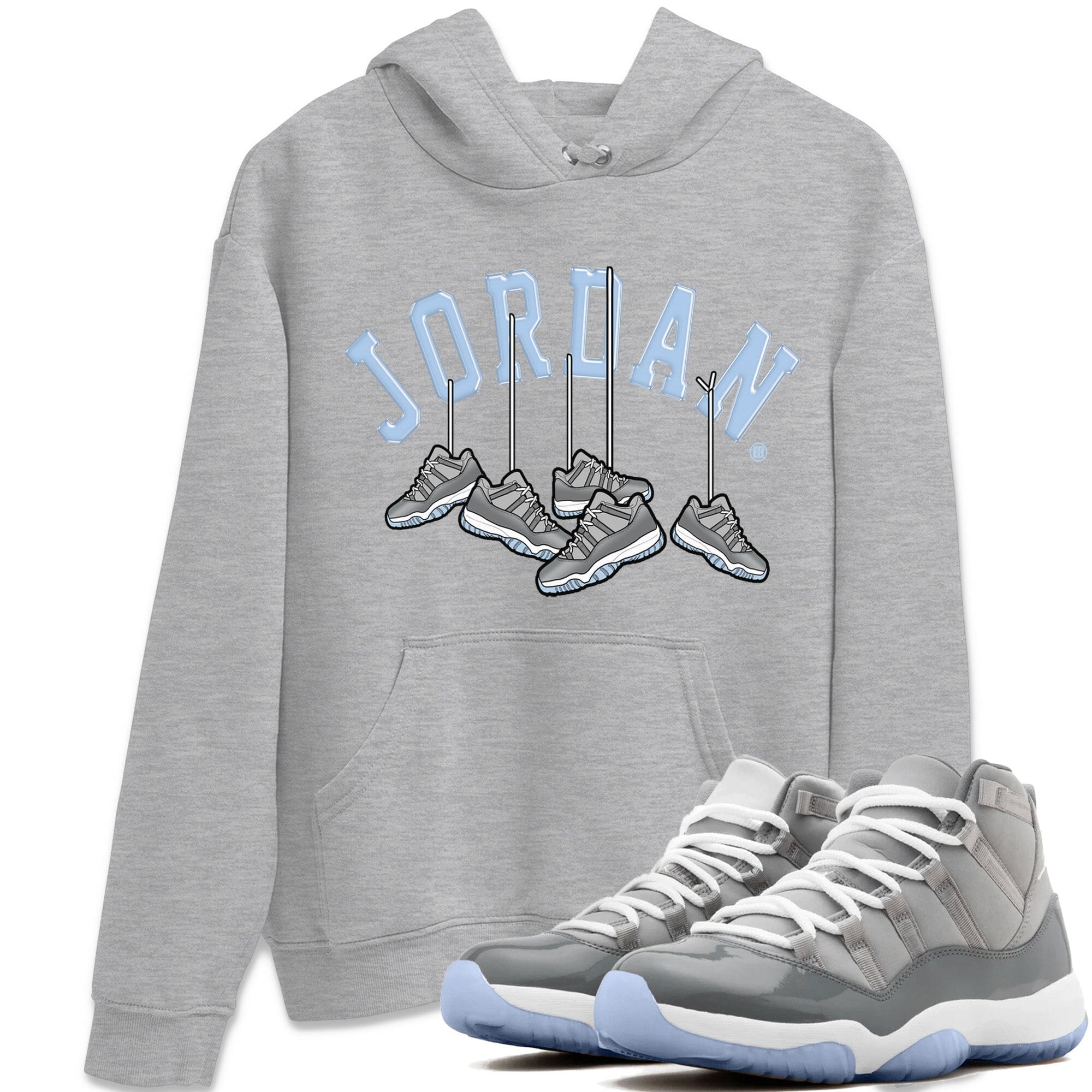 Jordan 11 Cool Grey Shirt To Match Jordans Hanging Sneakers Sneaker Tees Jordan 11 Cool Grey Drip Gear Zone Sneaker Matching Clothing Unisex Shirts