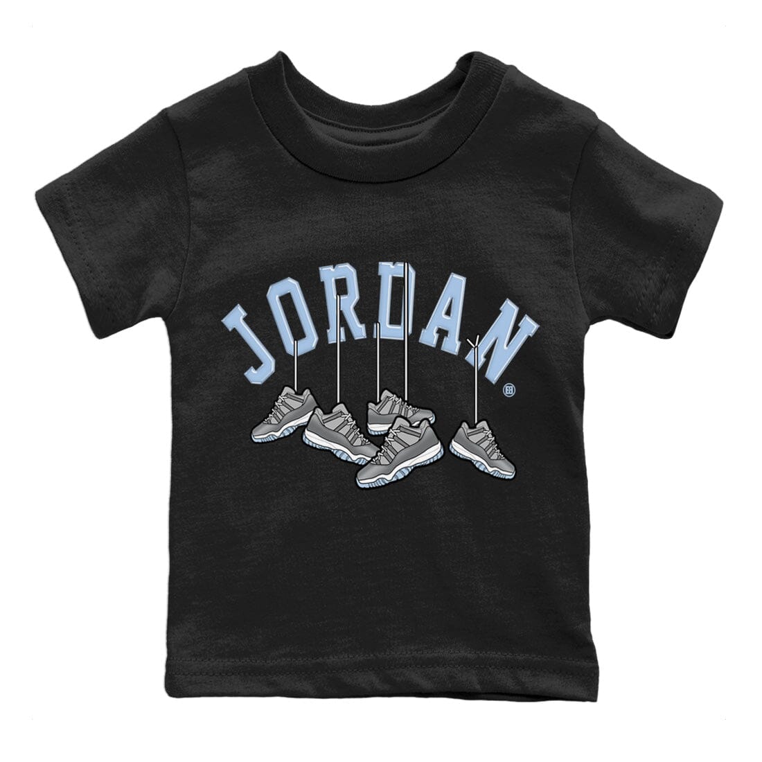 Jordan 11 Cool Grey Sneaker Matching T-Shirt Hanging Sneakers Sneaker Tees Jordan 11 Cool Grey Sneaker Release Tees Kids Shirts