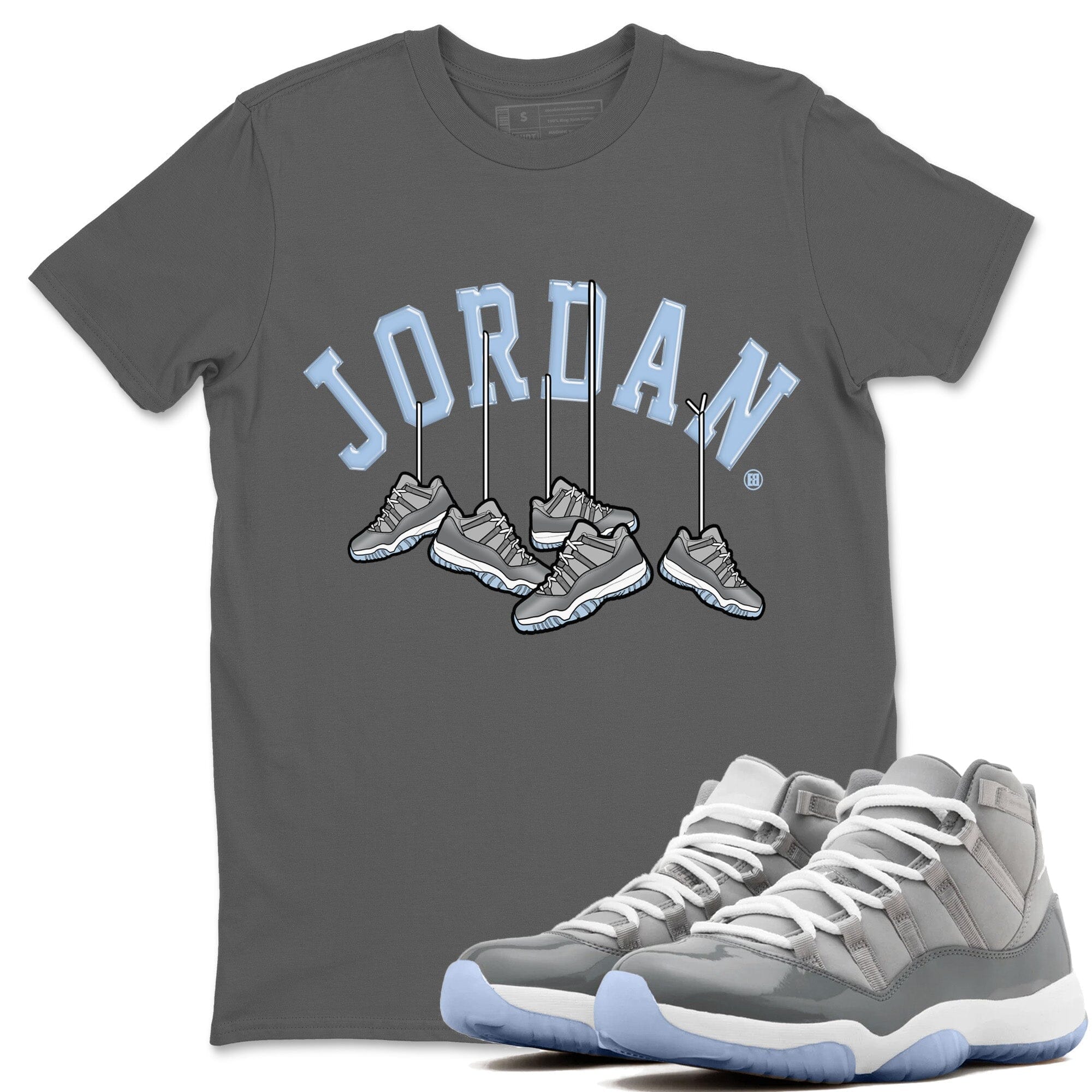 Jordan 11 Cool Grey Shirt To Match Jordans Hanging Sneakers Sneaker Tees Jordan 11 Cool Grey Drip Gear Zone Sneaker Matching Clothing Unisex Shirts