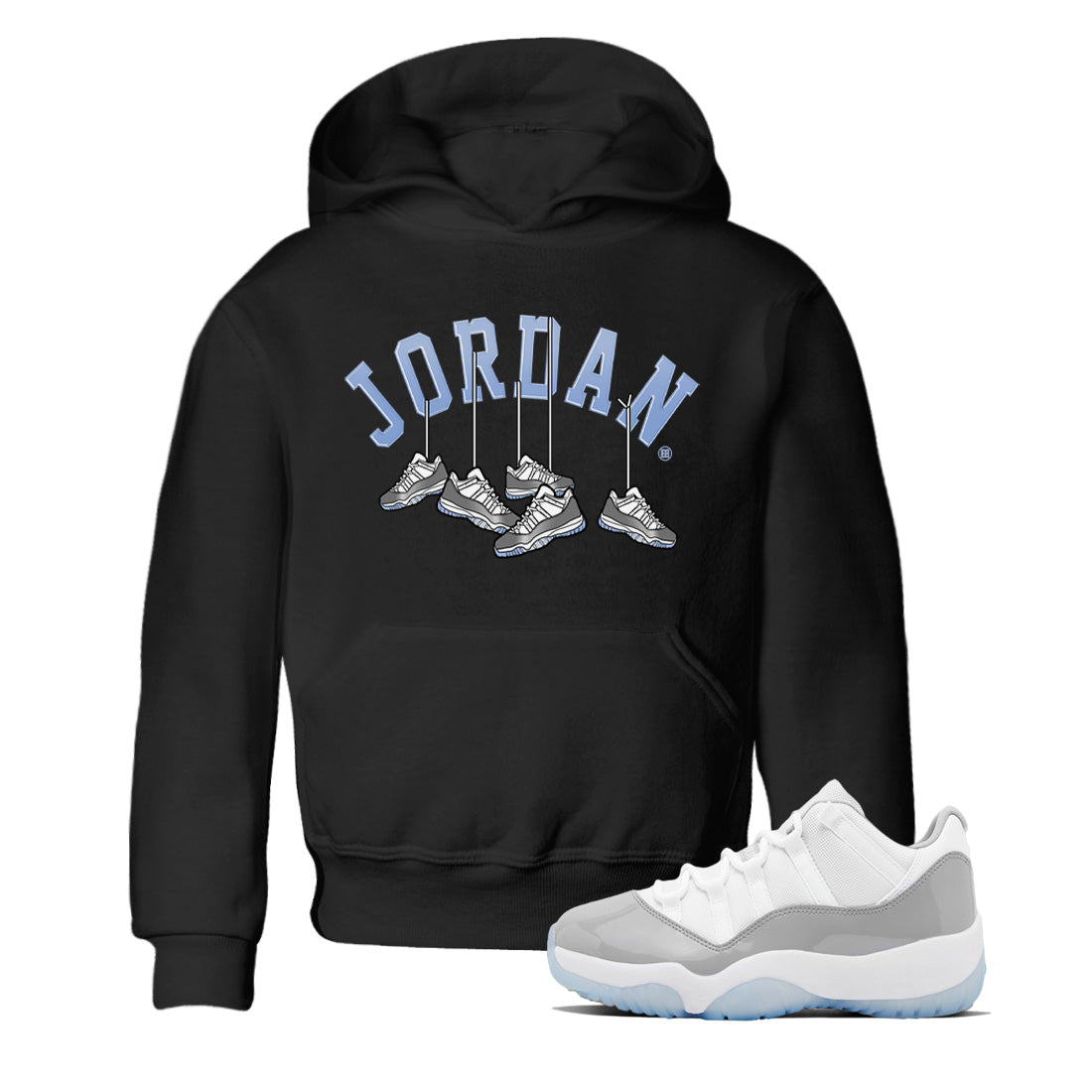 Air Jordan 11 White Cement Sneaker Match Tees Hanging Sneakers Streetwear Sneaker Shirt Air Jordan 11 Cement Grey Sneaker Release Tees Kids Shirts Black 1