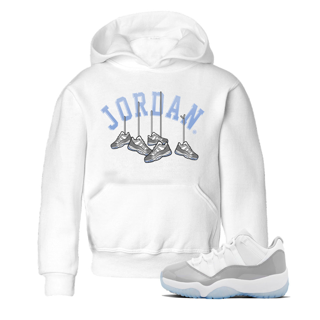 Air Jordan 11 White Cement Sneaker Match Tees Hanging Sneakers Streetwear Sneaker Shirt Air Jordan 11 Cement Grey Sneaker Release Tees Kids Shirts White 1