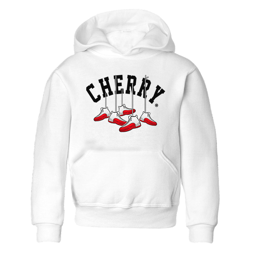 12s Cherry Sneaker Match Tees Cherry Hanging Sneakers Streetwear Sneaker Shirt Air Jordan 12 Cherry Sneaker Release Tees Kids Shirts White 2