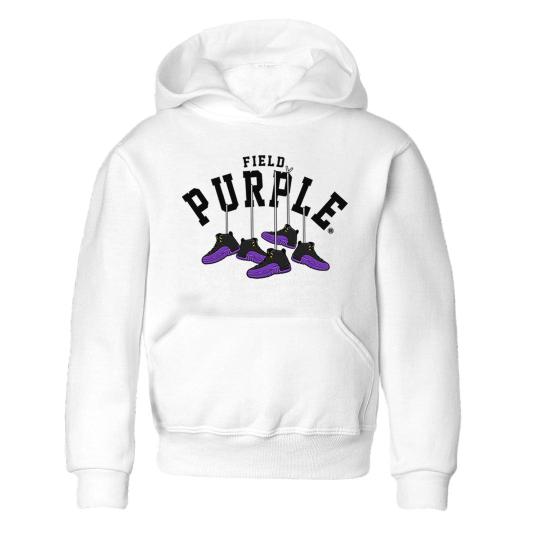12s Field Purple shirt to match jordans Hanging Sneakers Streetwear Sneaker Shirt Air Jordan 12 Field Purple Drip Gear Zone Sneaker Matching Clothing Baby Toddler White 2 T-Shirt