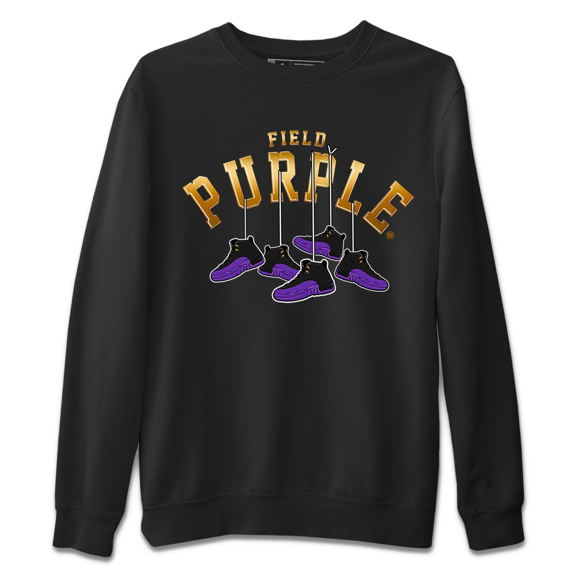12s Field Purple shirt to match jordans Hanging Sneakers Streetwear Sneaker Shirt Air Jordan 12 Field Purple Drip Gear Zone Sneaker Matching Clothing Unisex Black 2 T-Shirt