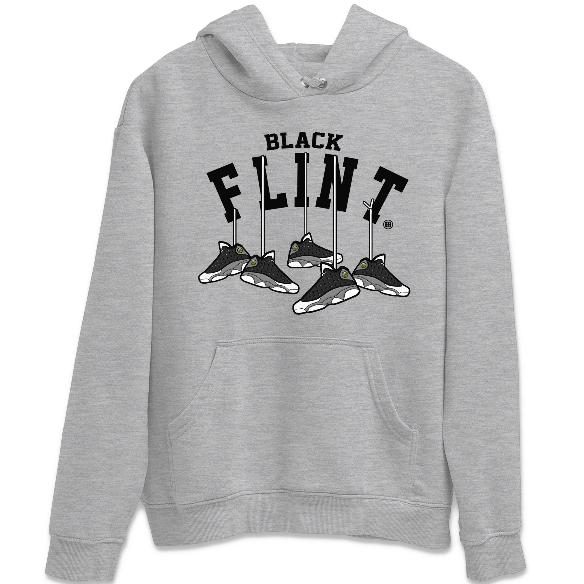 Air Jordan 13 Black Flint Sneaker Match Tees Hanging Sneakers Streetwear Sneaker Shirt Air Jordan 13 Retro Black Flint Sneaker Release Tees Unisex Shirts Heather Grey 2