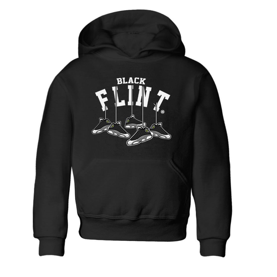 Air Jordan 13 Black Flint Sneaker Match Tees Hanging Sneakers Streetwear Sneaker Shirt Air Jordan 13 Retro Black Flint Sneaker Release Tees Kids Shirts Black 2