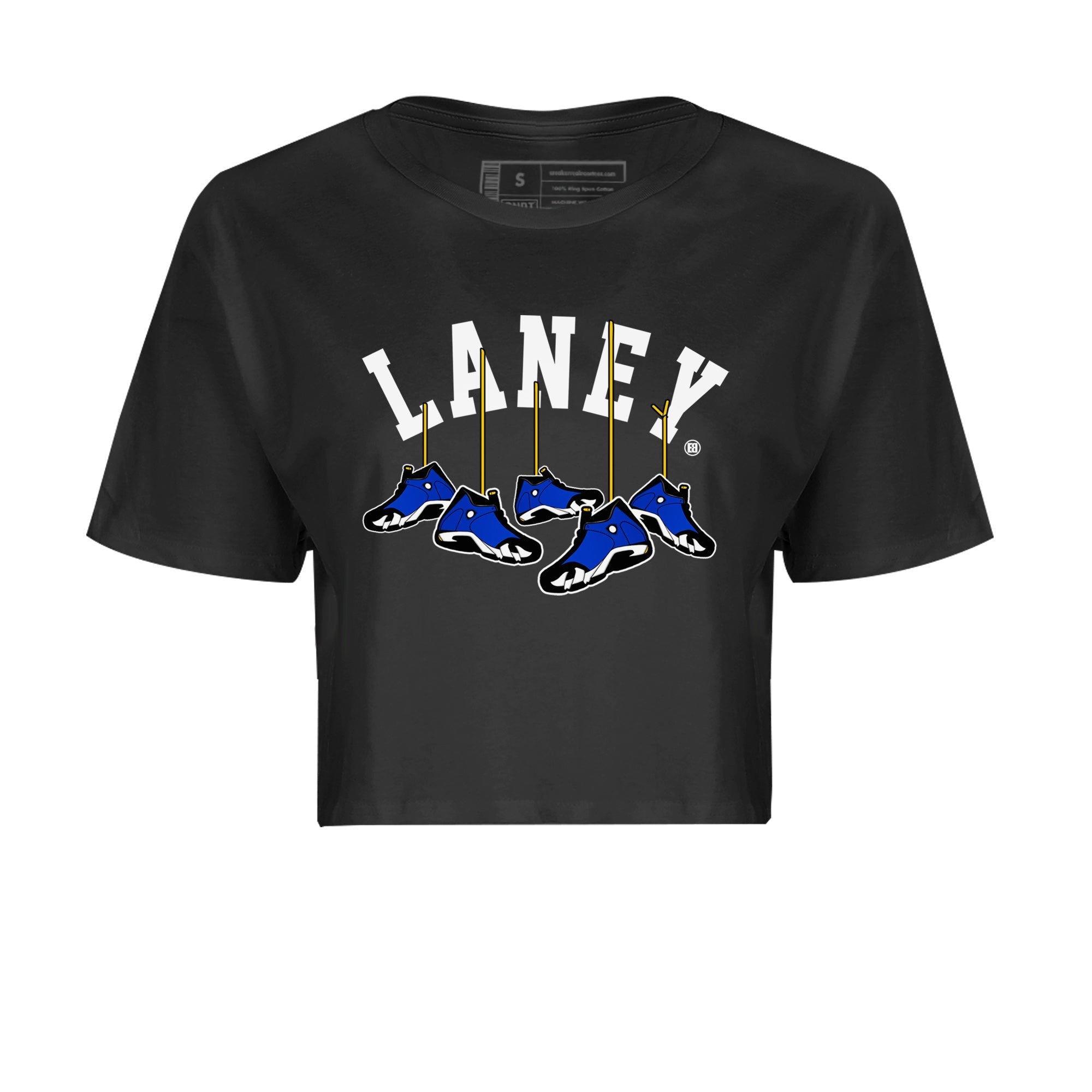 Air Jordan 14 Laney Sneaker Match Tees Hanging Sneakers Streetwear Sneaker Shirt Jordan 14 Laney Sneaker Release Tees Women's Shirts Black 2