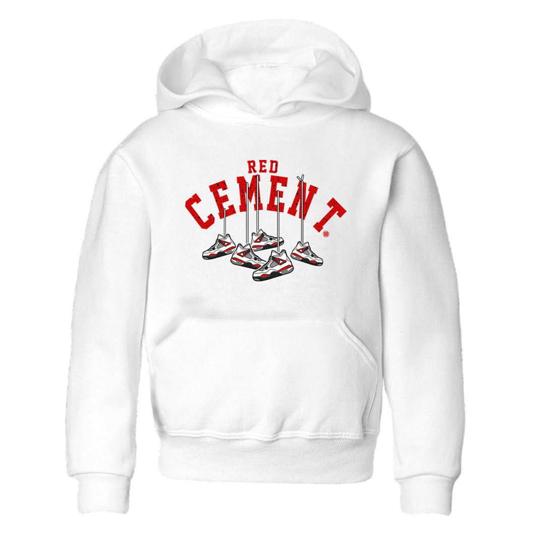Air Jordan 4 Red Cement Sneaker Match Tees Cherry Hanging Sneakers Streetwear Sneaker Shirt Air Jordan 4 Red Cement Sneaker Release Tees Kids Shirts White 2