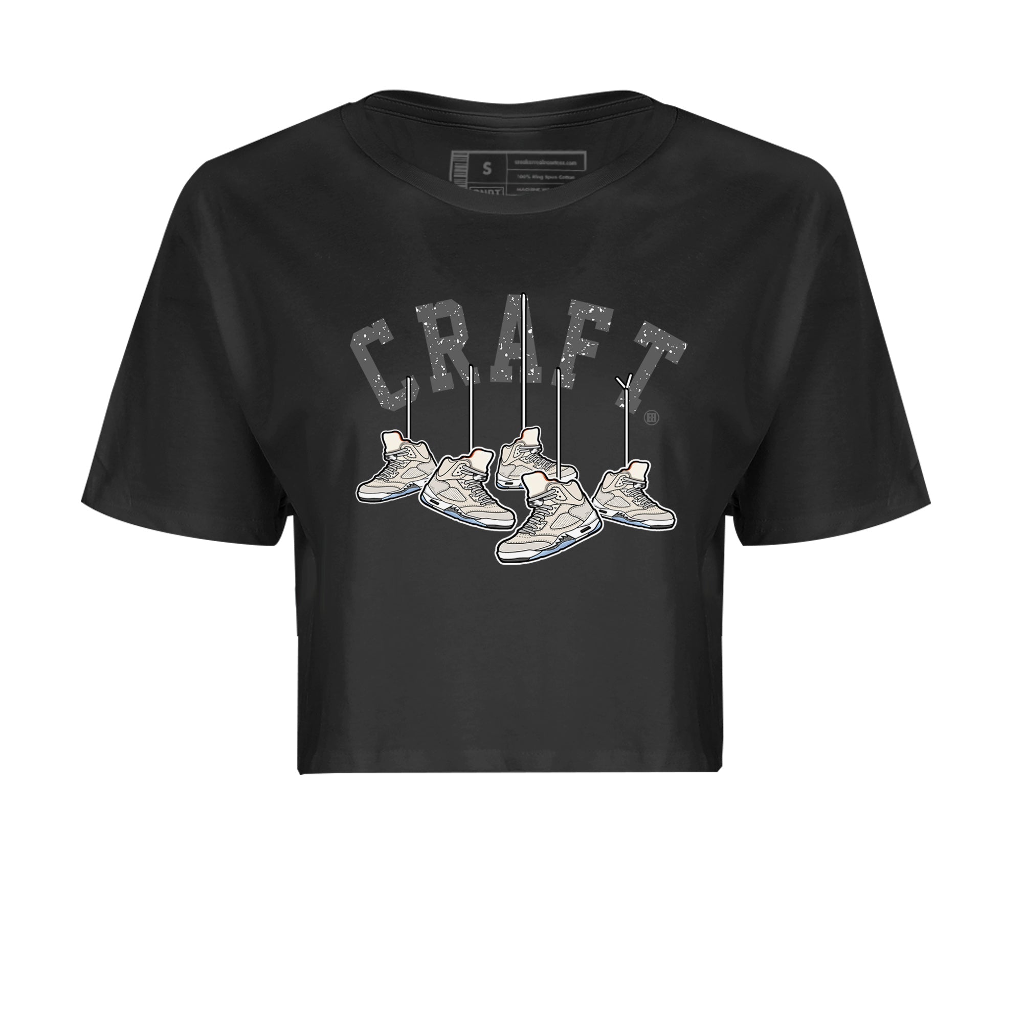 Air Jordan 5 Craft Sneaker Match Tees Hanging Sneakers Streetwear Sneaker Shirt 5s Craft Shirt Women's Shirts Black 2