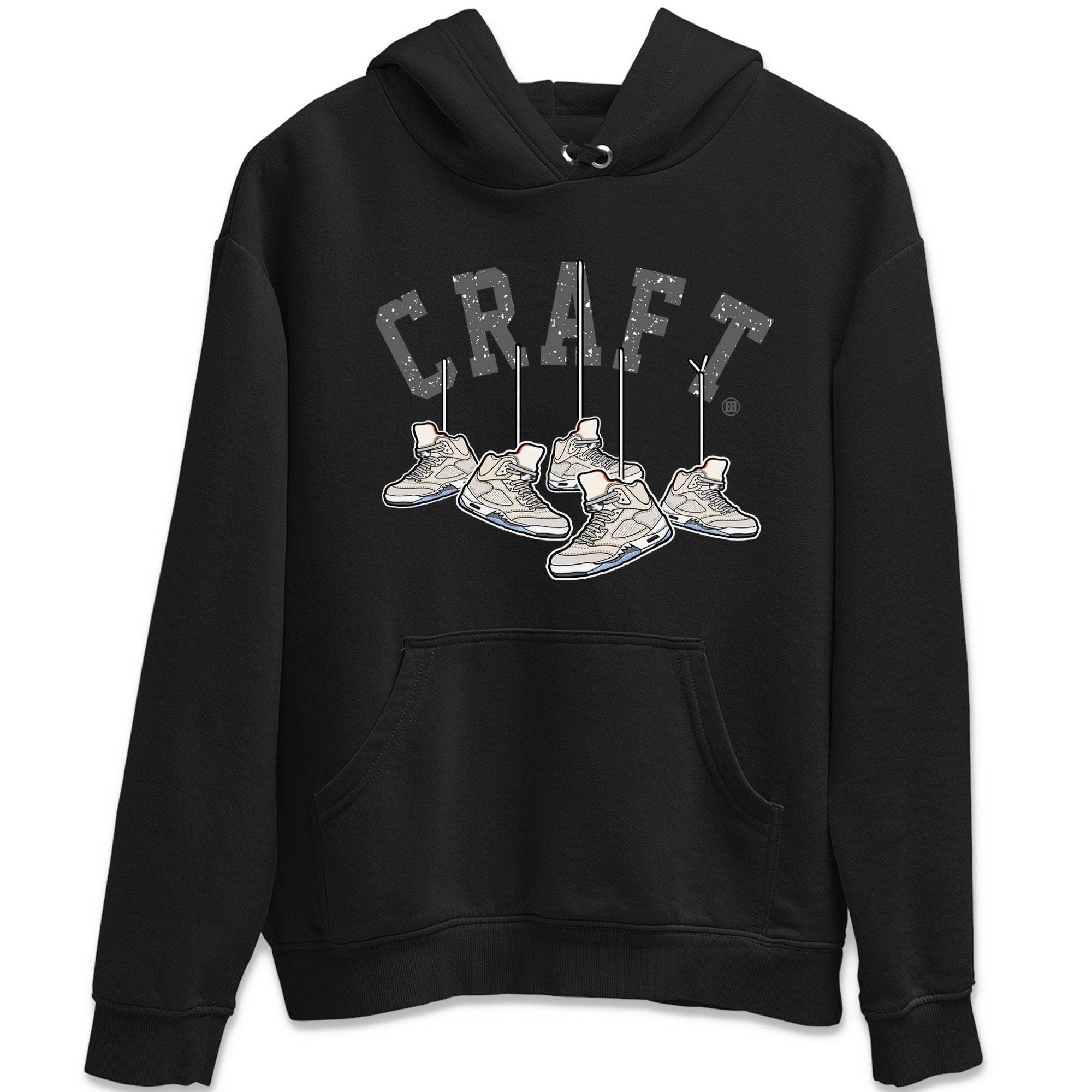 Air Jordan 5 Craft Sneaker Match Tees Hanging Sneakers Streetwear Sneaker Shirt 5s Craft Shirt Unisex Shirts Black 2