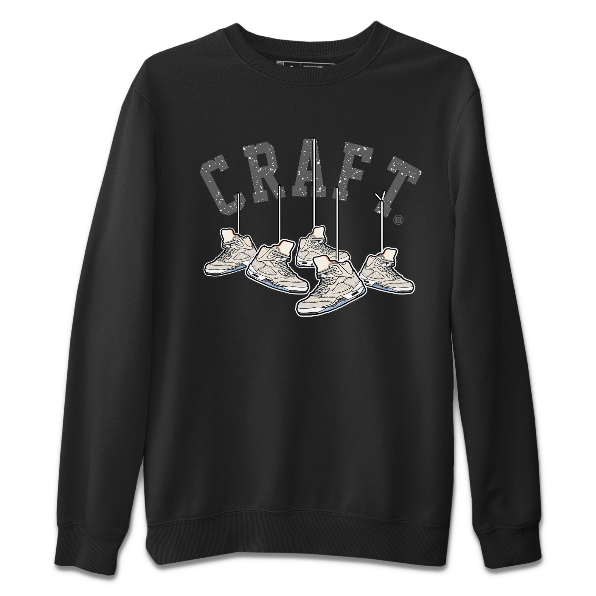 Air Jordan 5 Craft Sneaker Match Tees Hanging Sneakers Streetwear Sneaker Shirt 5s Craft Shirt Unisex Shirts Black 2