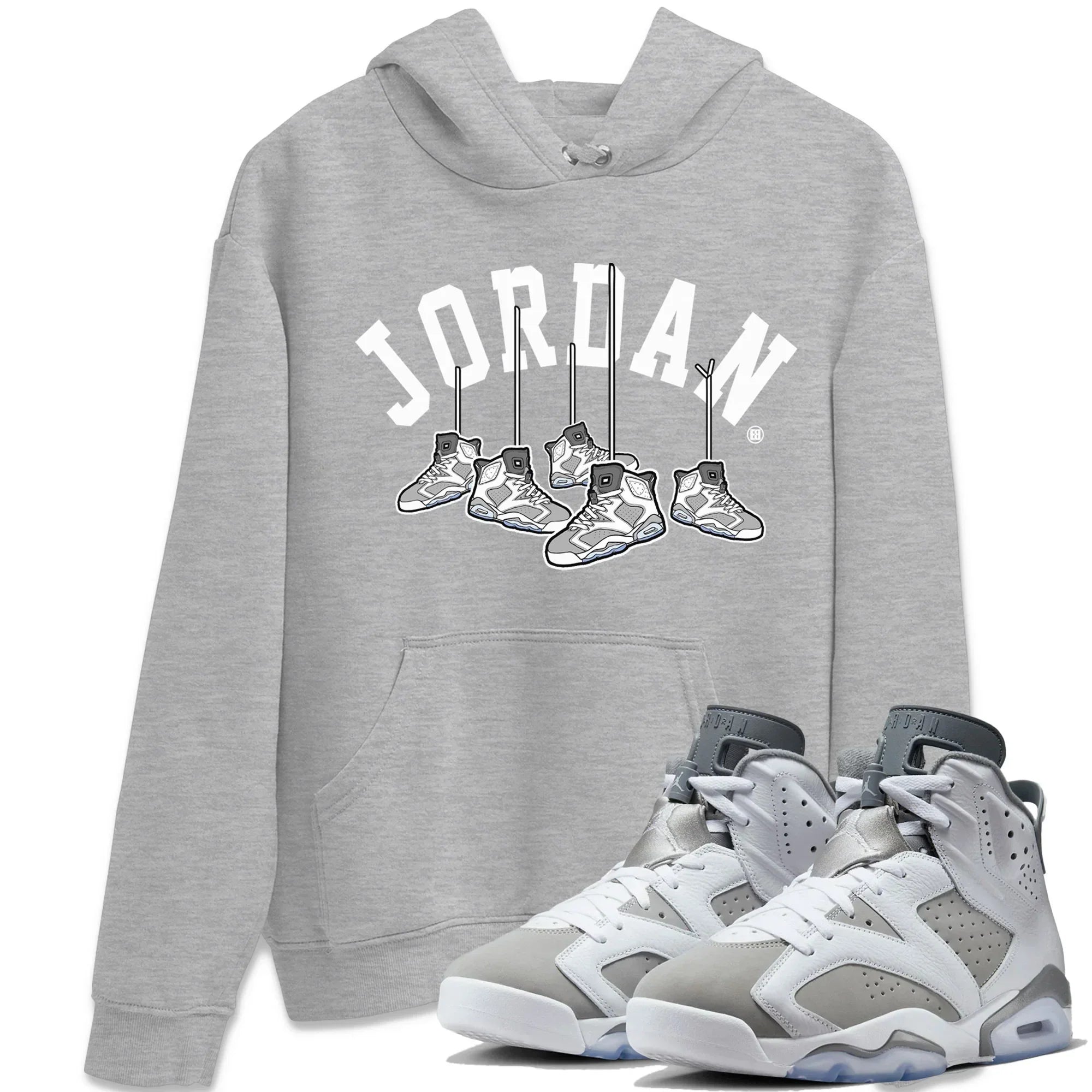 Jordan 6 Cool Grey Shirt To Match Jordans Hanging Sneakers Sneaker Tees Jordan 6 Cool Grey Drip Gear Zone Sneaker Matching Clothing Unisex Shirts