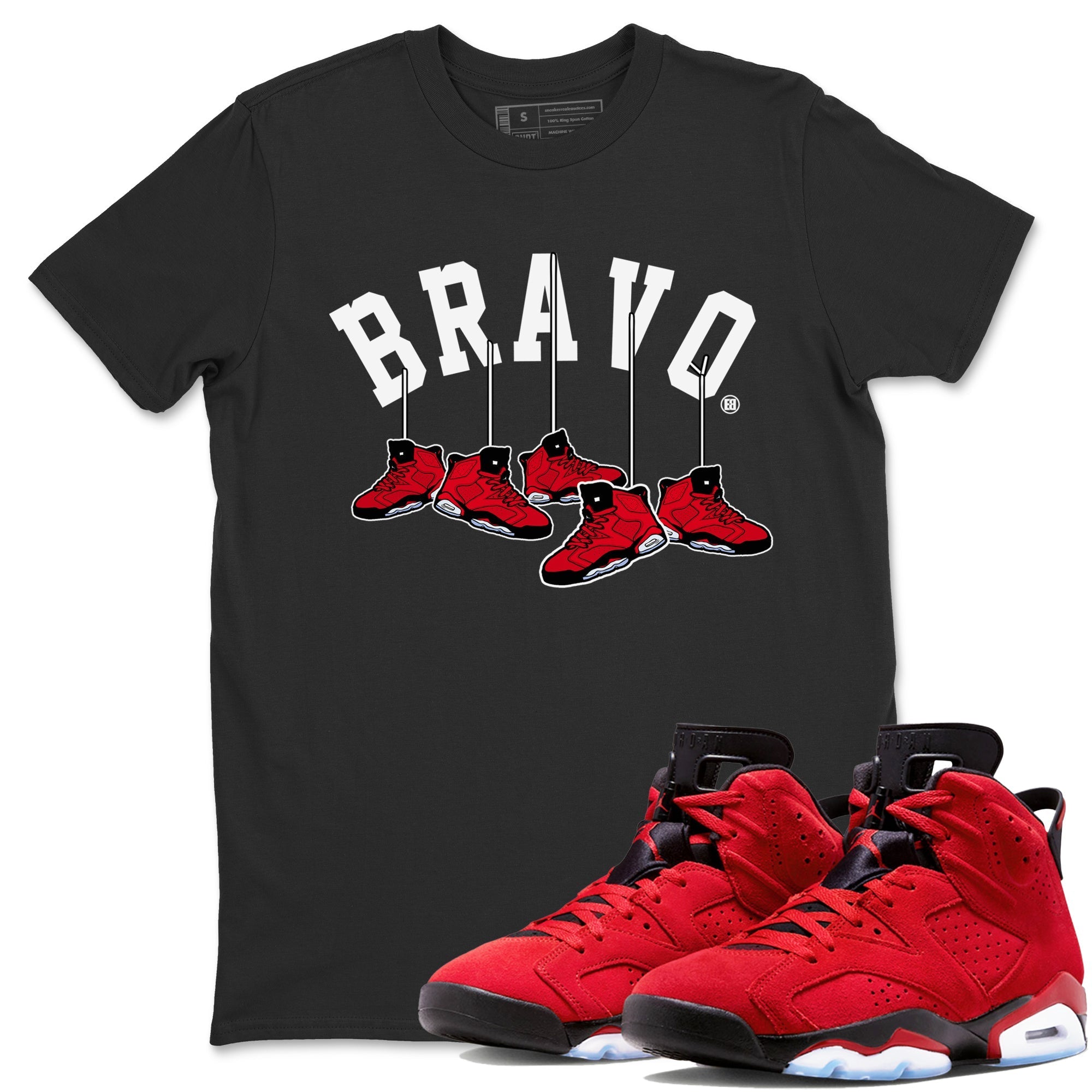 Air Jordan 6 Toro Bravo Sneaker Match Tees Hanging Sneakers t shirt Air Jordan 6 Toro Bravo Sneaker T-Shirt Unisex Shirts Black 1
