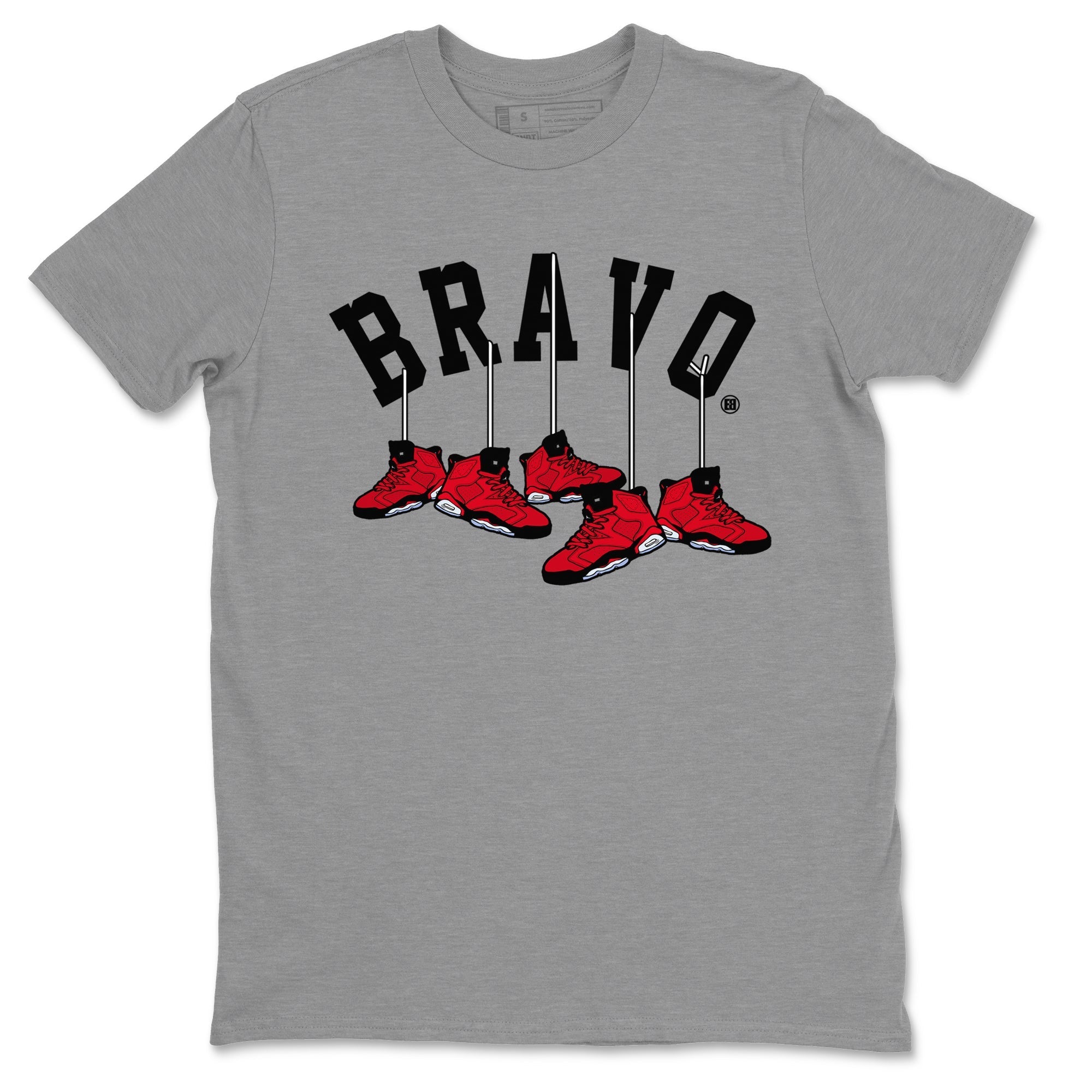 Air Jordan 6 Toro Bravo Sneaker Match Tees Hanging Sneakers t shirt Air Jordan 6 Toro Bravo Sneaker T-Shirt Unisex Shirts Heather Grey 2