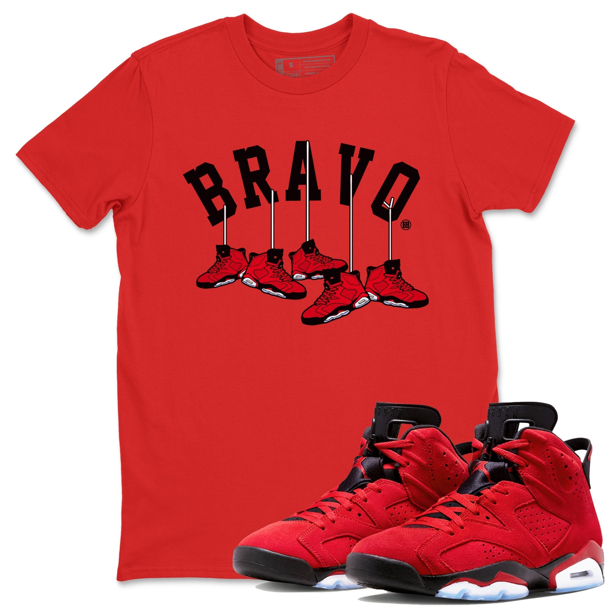 Air Jordan 6 Toro Bravo Sneaker Match Tees Hanging Sneakers t shirt Air Jordan 6 Toro Bravo Sneaker T-Shirt Unisex Shirts Red 1