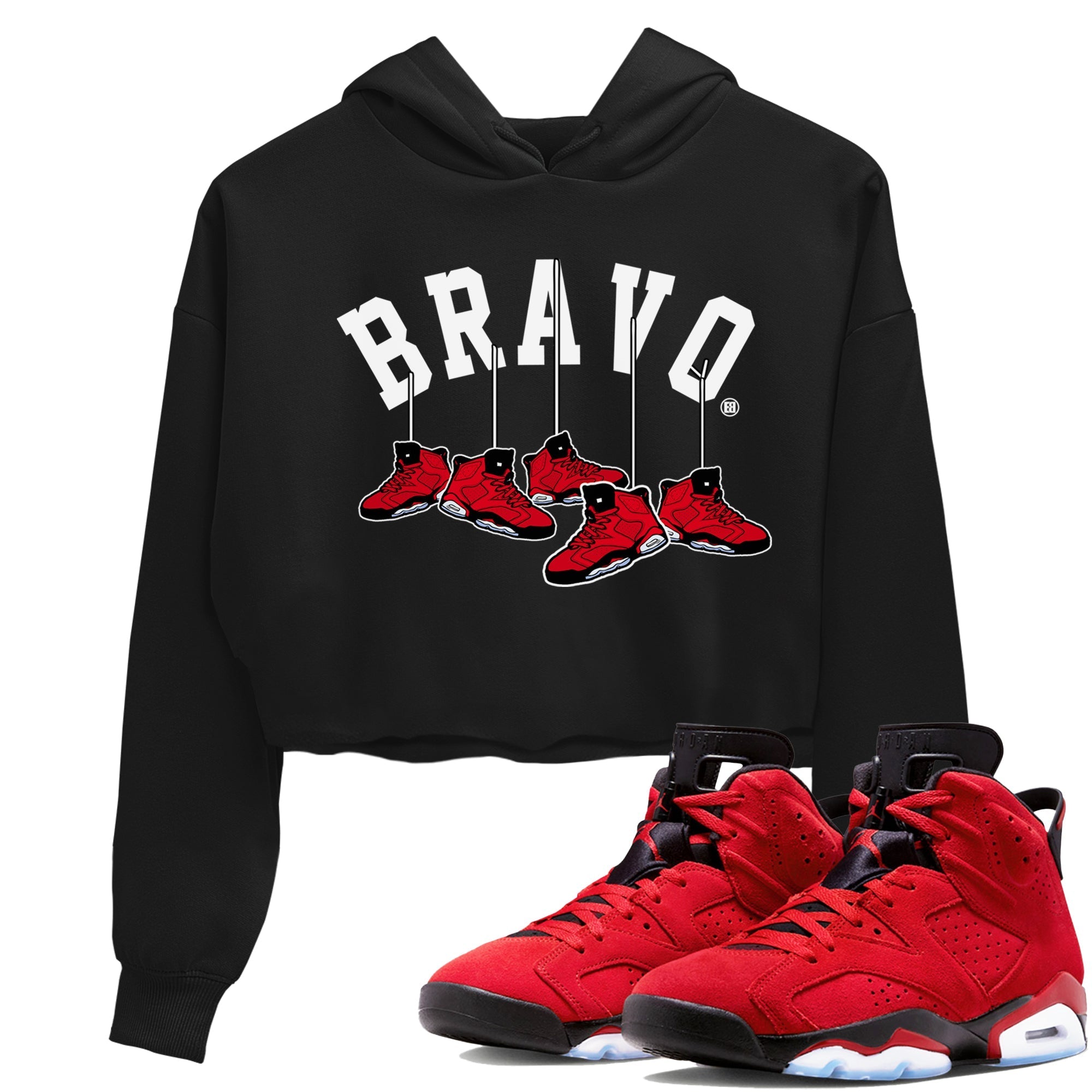 Air Jordan 6 Toro Bravo Sneaker Match Tees Hanging Sneakers t shirt Air Jordan 6 Toro Bravo Sneaker T-Shirt Women's Shirts Black 1