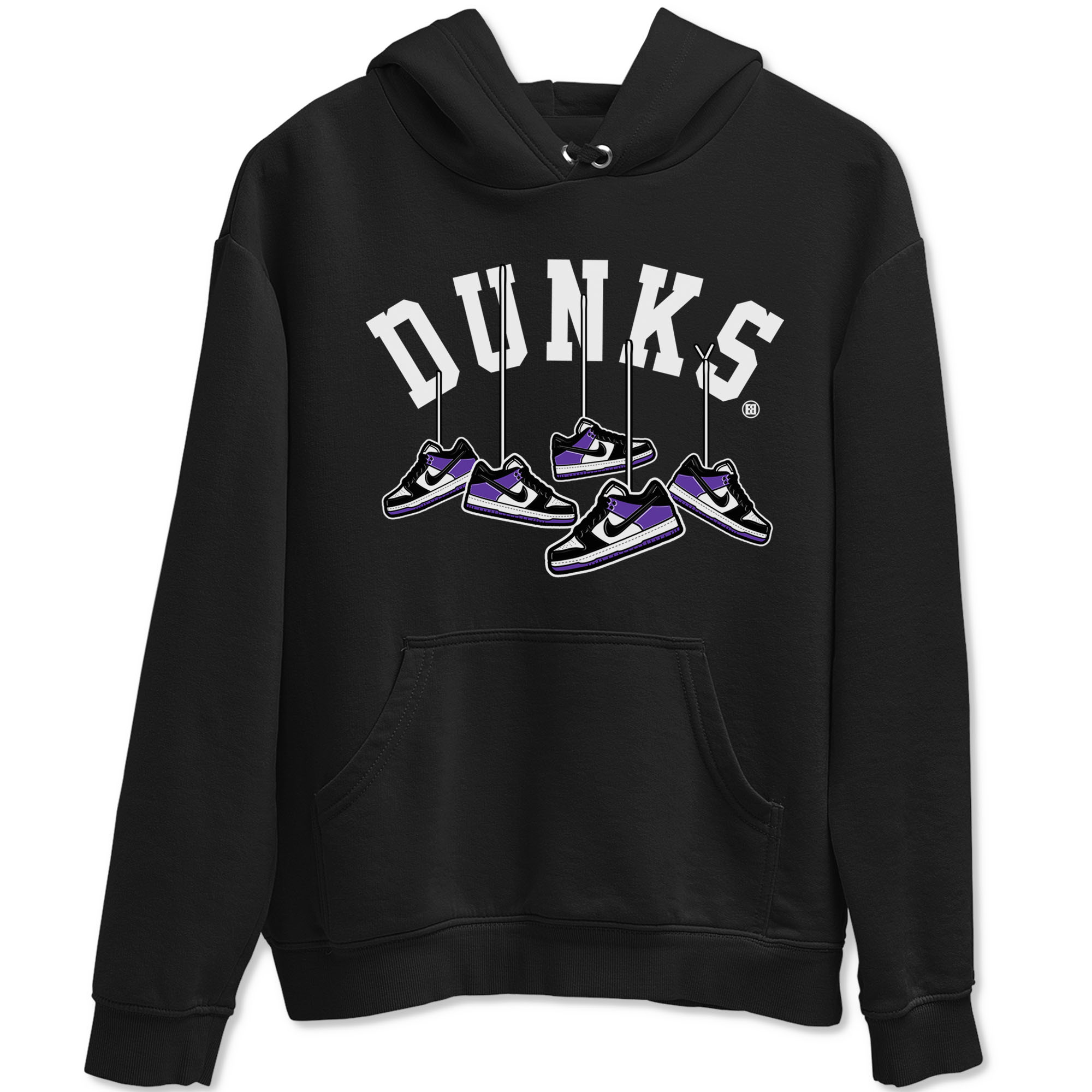 Nike SB Dunk Low Court Purple Shirt To Match Jordans Hanging Sneakers Streetwear Fashion Dunk Low Court Purple Drip Gear Zone unisex crew neck t-shirt Black 2 crew neck shirt