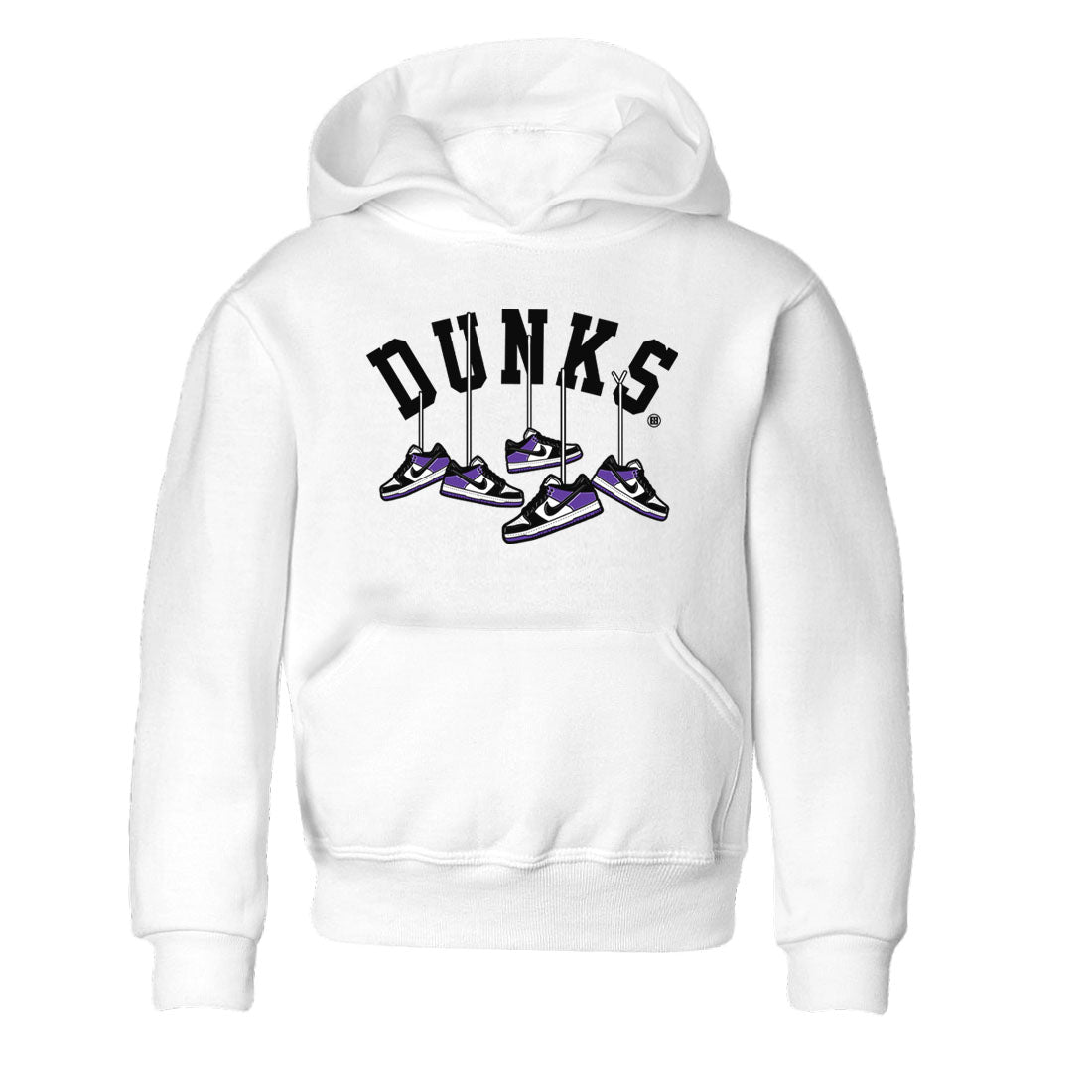 Nike SB Dunk Low Court Purple Shirt To Match Jordans Hanging Sneakers Streetwear Fashion Dunk Low Court Purple Drip Gear Zone baby toddler White 2 cotton Shirt