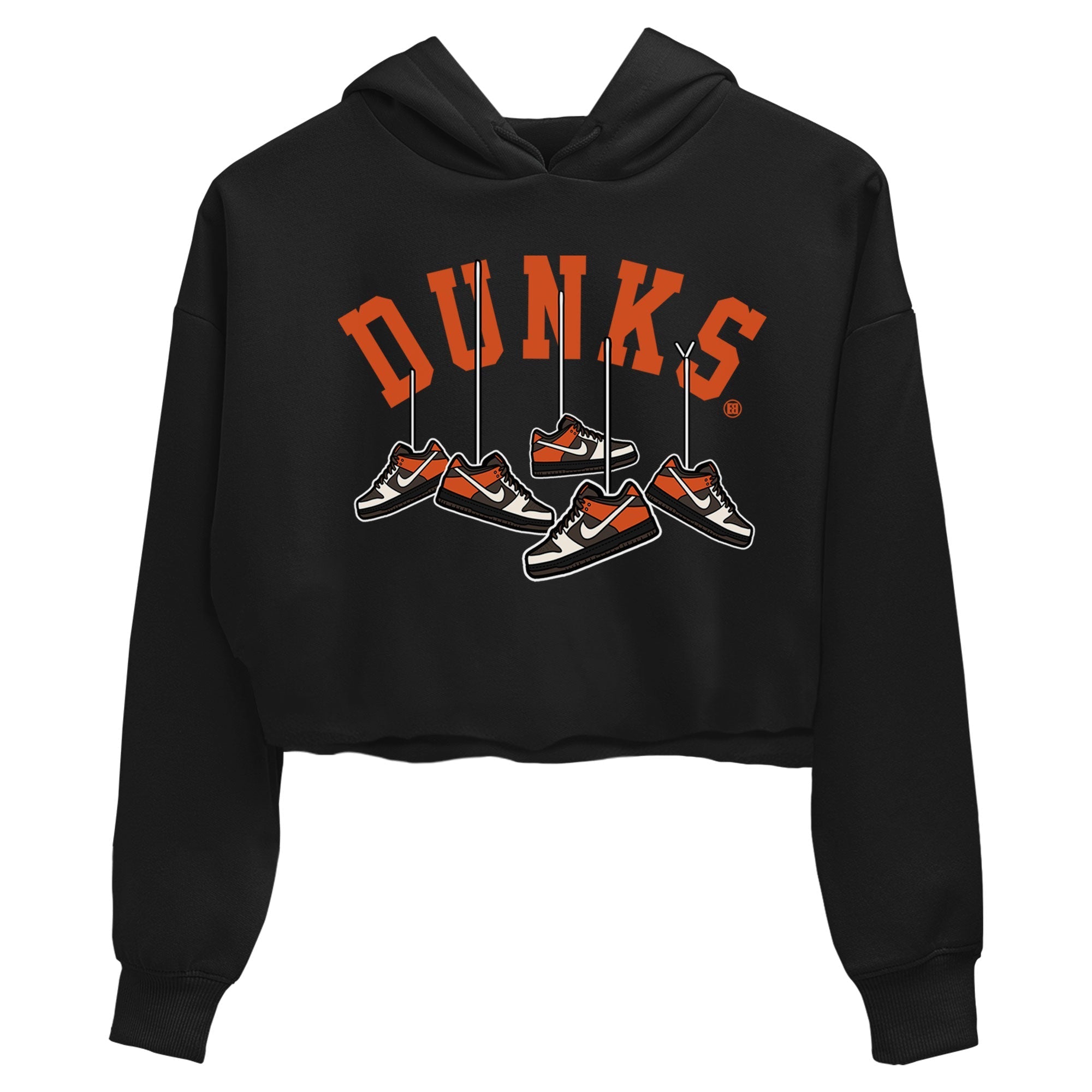 Nike Dunk Low Red Panda shirt to match jordans Hanging Sneakers sneaker tees Dunk Red Panda Drip Gear Zone Sneaker T-Shirts Black 2 Crop T-Shirt