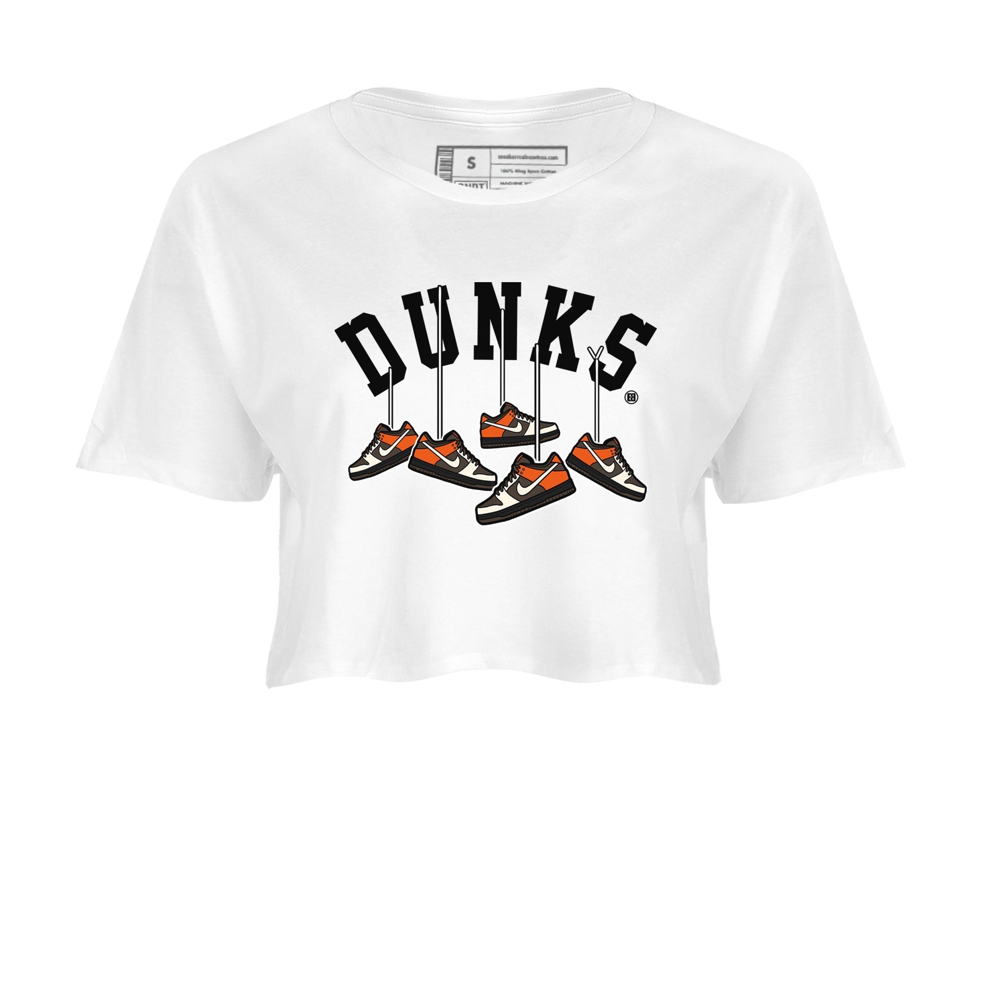 Nike Dunk Low Red Panda shirt to match jordans Hanging Sneakers sneaker tees Dunk Red Panda Drip Gear Zone Sneaker T-Shirts White 2 Crop T-Shirt