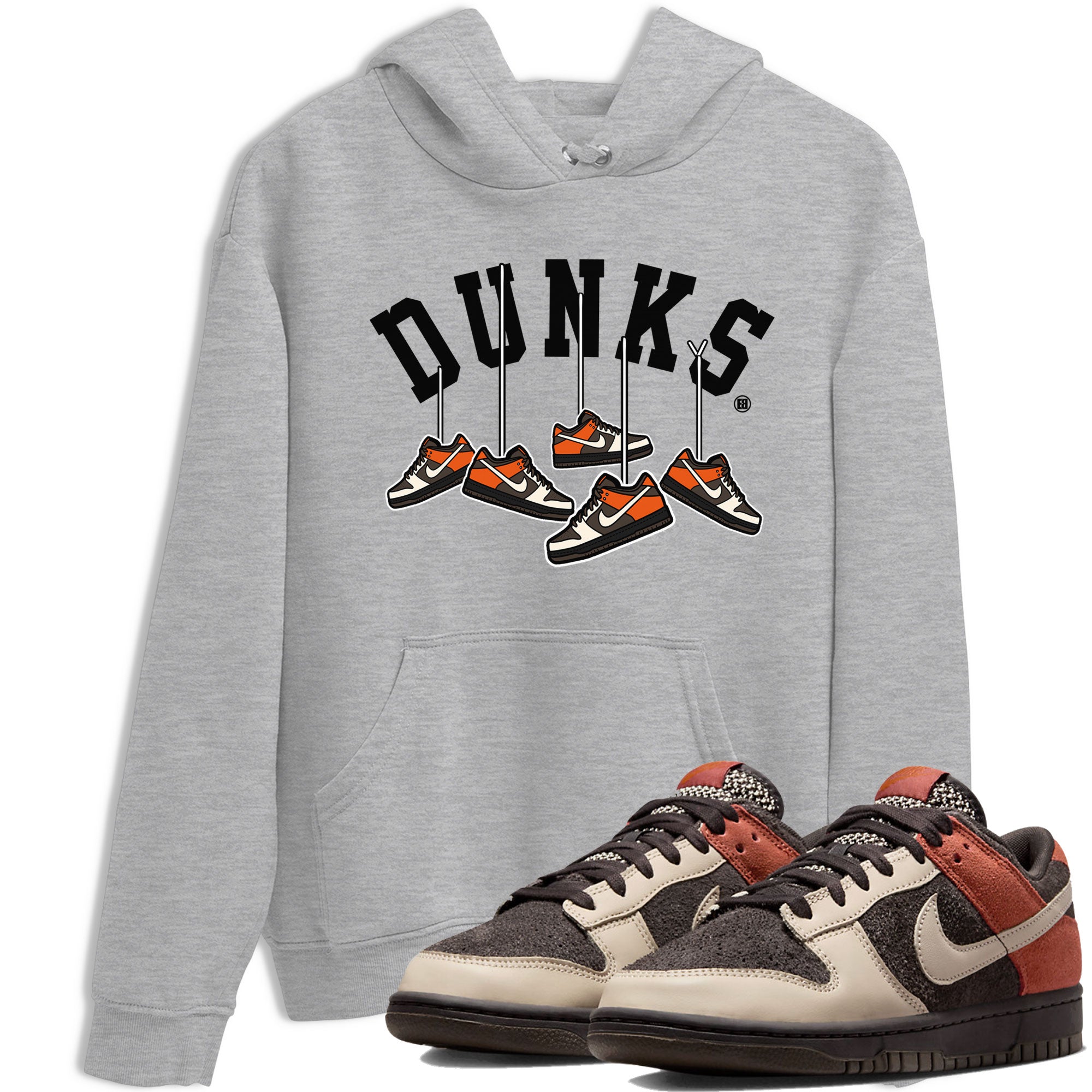 Nike Dunk Low Red Panda shirt to match jordans Hanging Sneakers sneaker tees Dunk Red Panda Drip Gear Zone Sneaker T-Shirts Crew Neck Casual Fit Heather Grey 1 T-Shirt