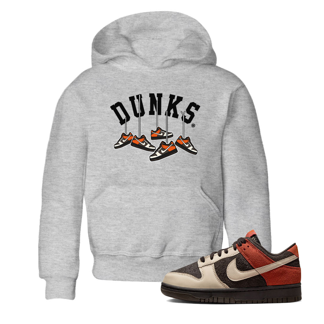 Nike Dunk Low Red Panda shirt to match jordans Hanging Sneakers sneaker tees Dunk Red Panda Drip Gear Zone Sneaker T-Shirts Youth and Baby Heather Grey 1 T-Shirt